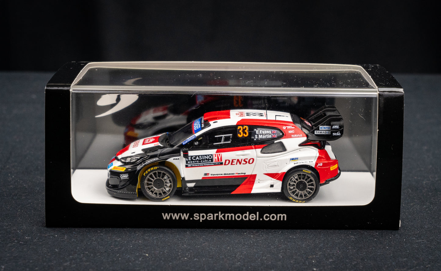 Toyota GR Yaris Rallye1 #33 Evans / Martin - 4th Rallye Monte Carlo 2023 - Spark 1:43