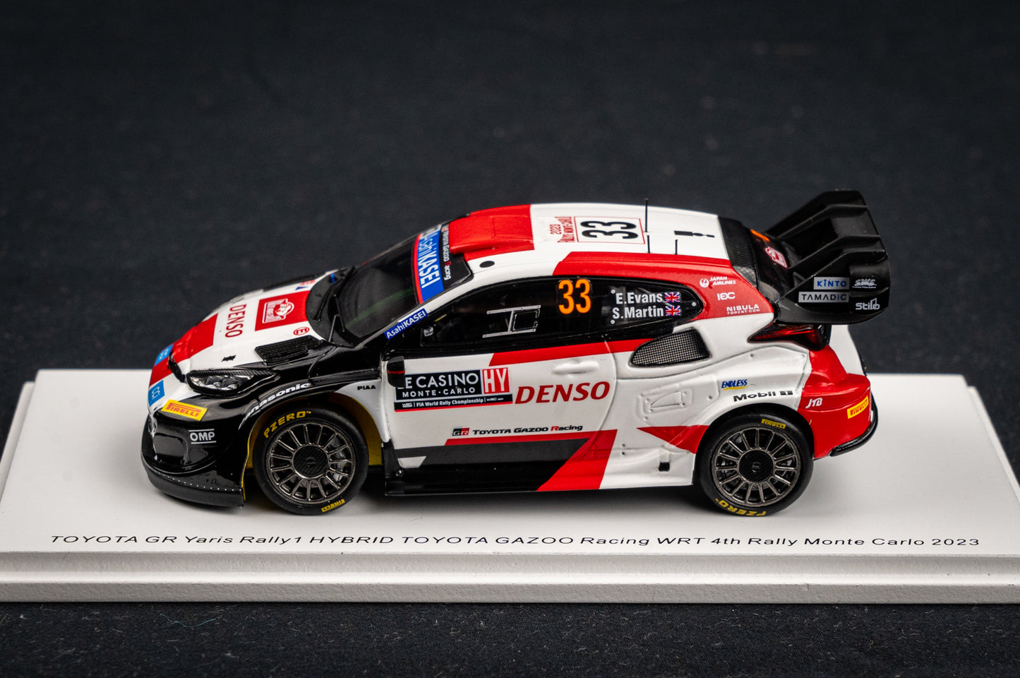 Toyota GR Yaris Rallye1 #33 Evans / Martin - 4th Rallye Monte Carlo 2023 - Spark 1:43