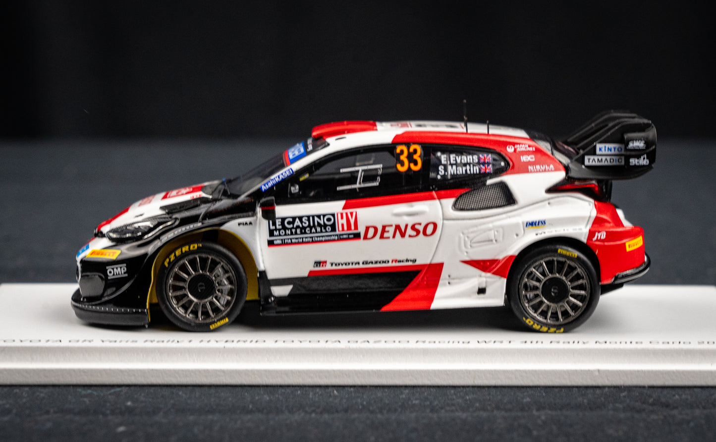 Toyota GR Yaris Rallye1 #33 Evans / Martin - 4th Rallye Monte Carlo 2023 - Spark 1:43