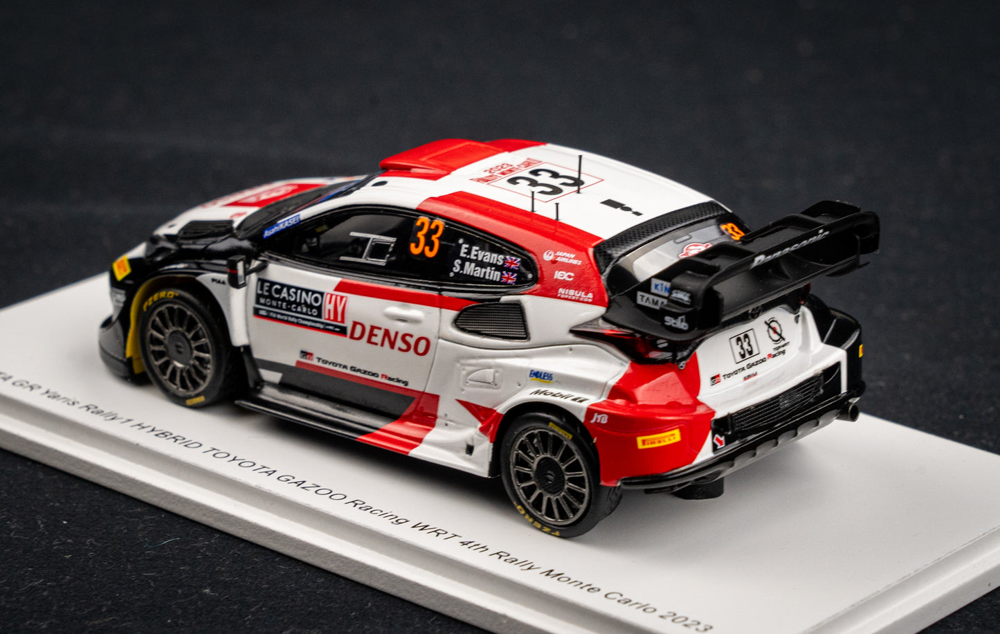 Toyota GR Yaris Rallye1 #33 Evans / Martin - 4th Rallye Monte Carlo 2023 - Spark 1:43