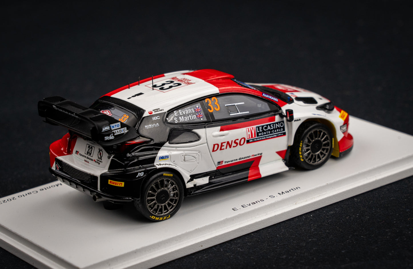 Toyota GR Yaris Rallye1 #33 Evans / Martin - 4th Rallye Monte Carlo 2023 - Spark 1:43