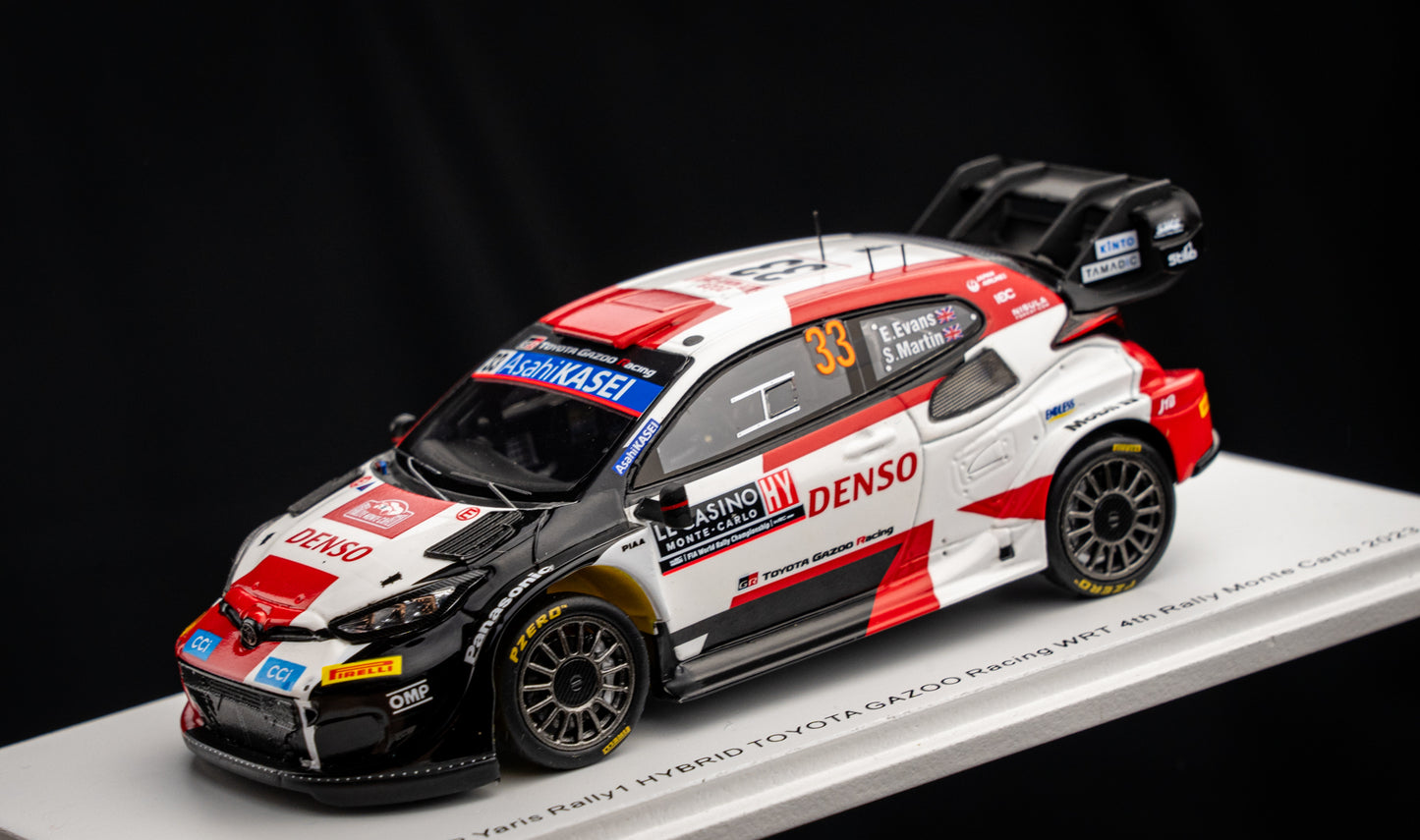 Toyota GR Yaris Rallye1 #33 Evans / Martin - 4th Rallye Monte Carlo 2023 - Spark 1:43