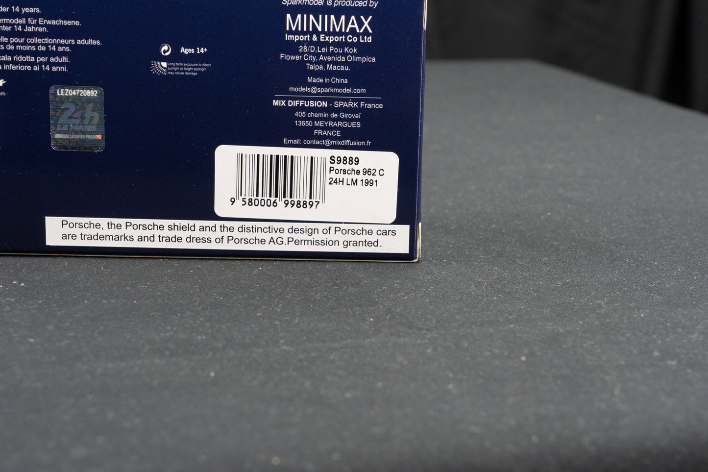 Porsche 962C #51 Yver / Altenbach / Lässig - 24h LeMans 1991 - Spark 1:43