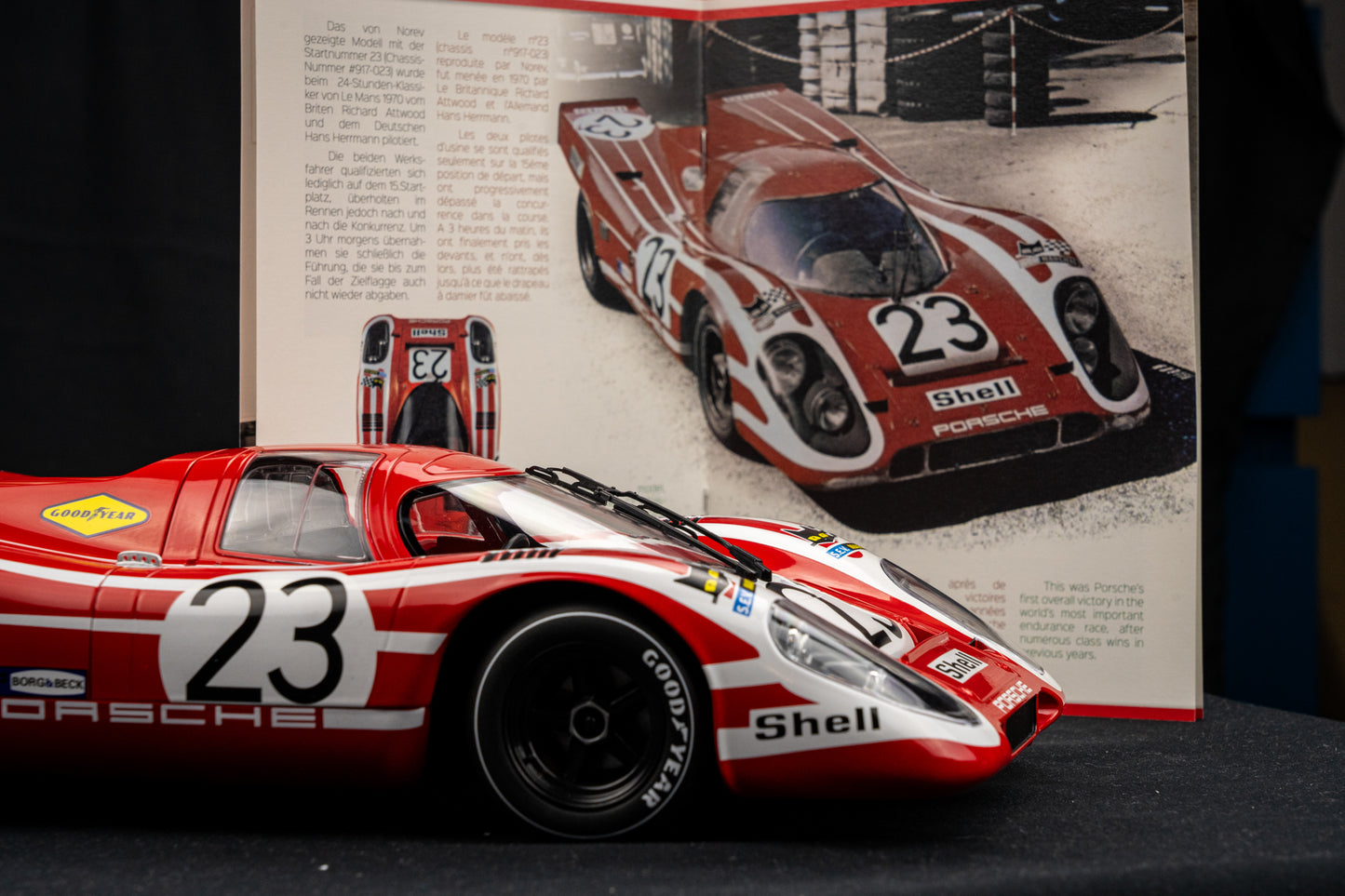 Porsche 917K #23 Porsche Salzburg - Attwood / Herrmann - Sieger 24h LeMans 1970 - Norev 1:12