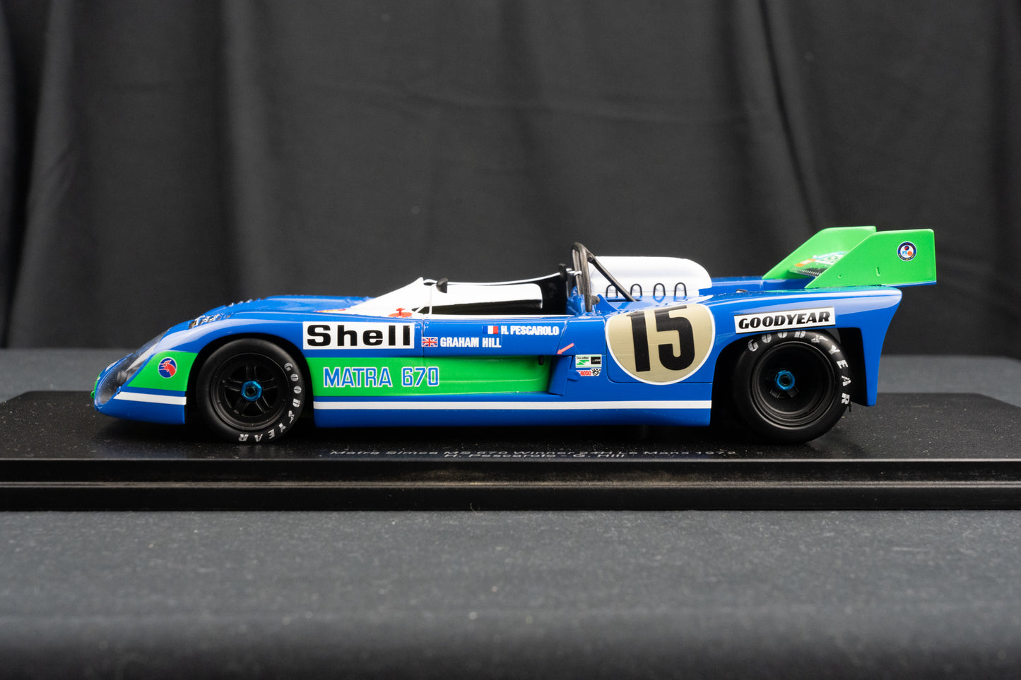 Matra Simca MS670 #15 Pescarolo / Hill Sieger 24h LeMans 1972 1:18 Spark