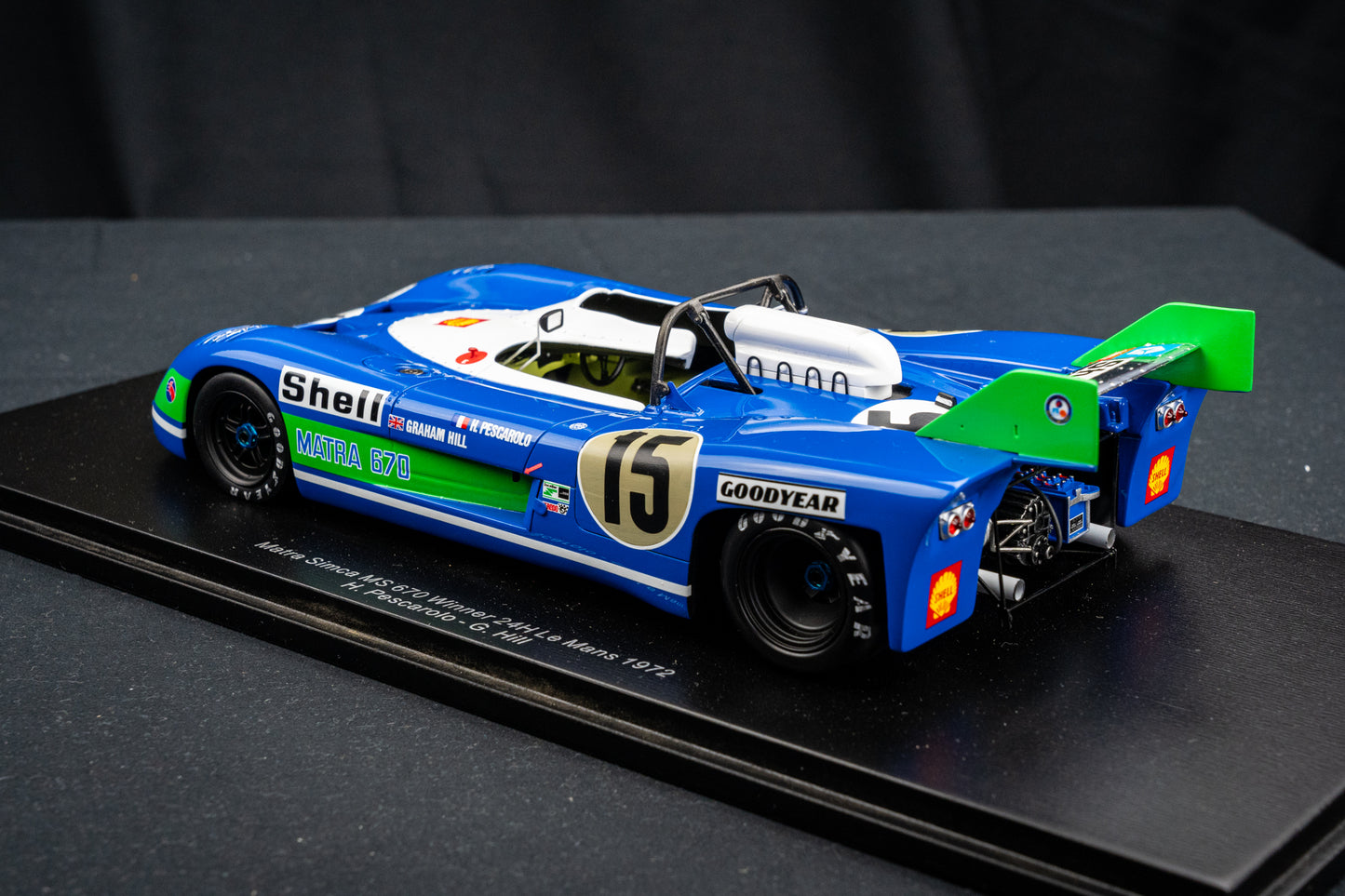 Matra Simca MS670 #15 Pescarolo / Hill Sieger 24h LeMans 1972 1:18 Spark