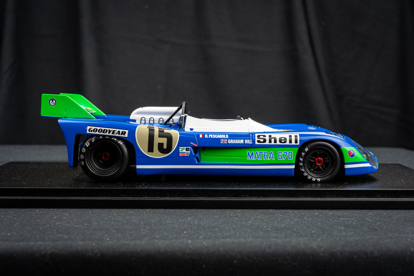Matra Simca MS670 #15 Pescarolo / Hill Sieger 24h LeMans 1972 1:18 Spark