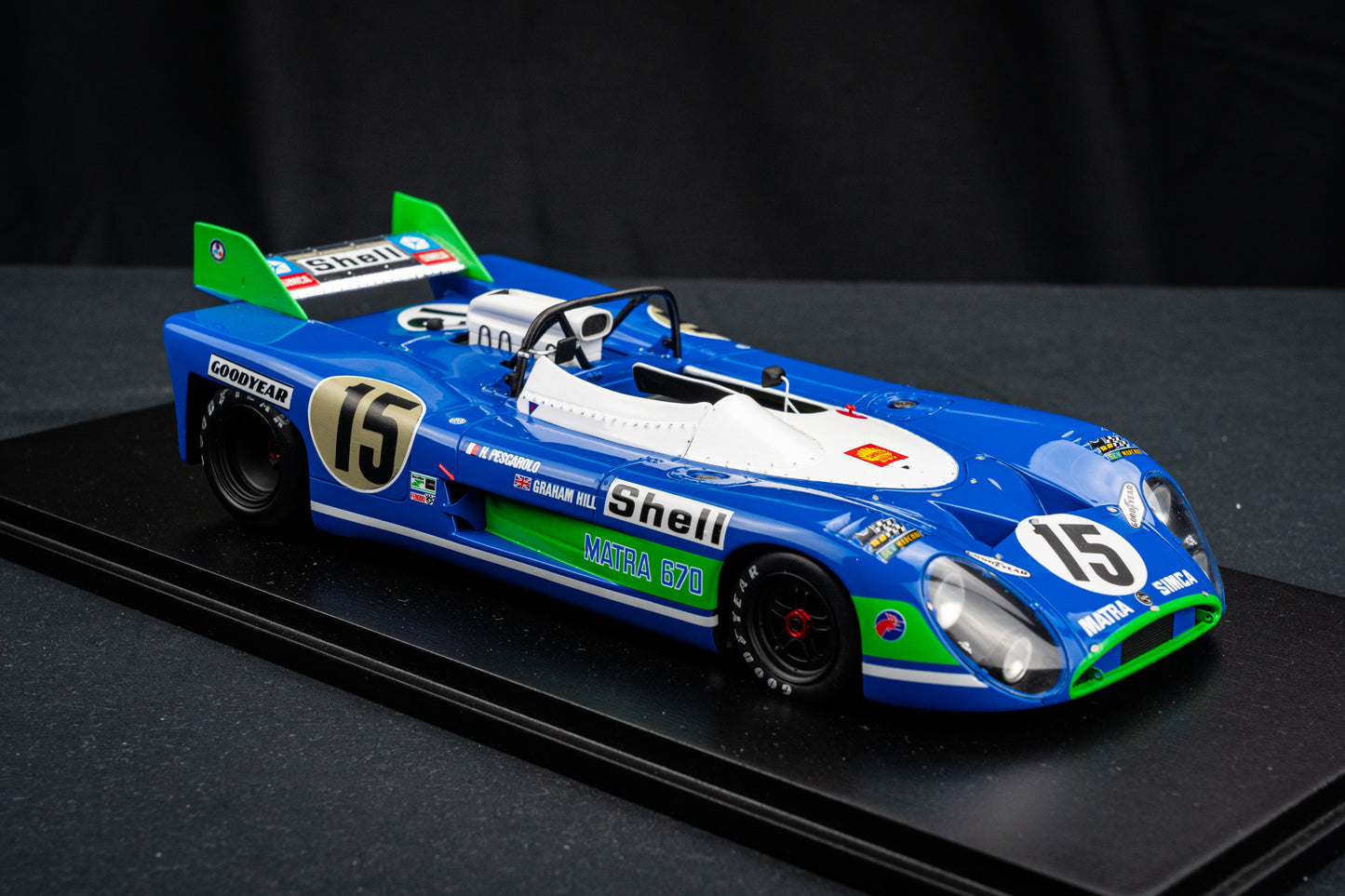Matra Simca MS670 #15 Pescarolo / Hill Sieger 24h LeMans 1972 1:18 Spark