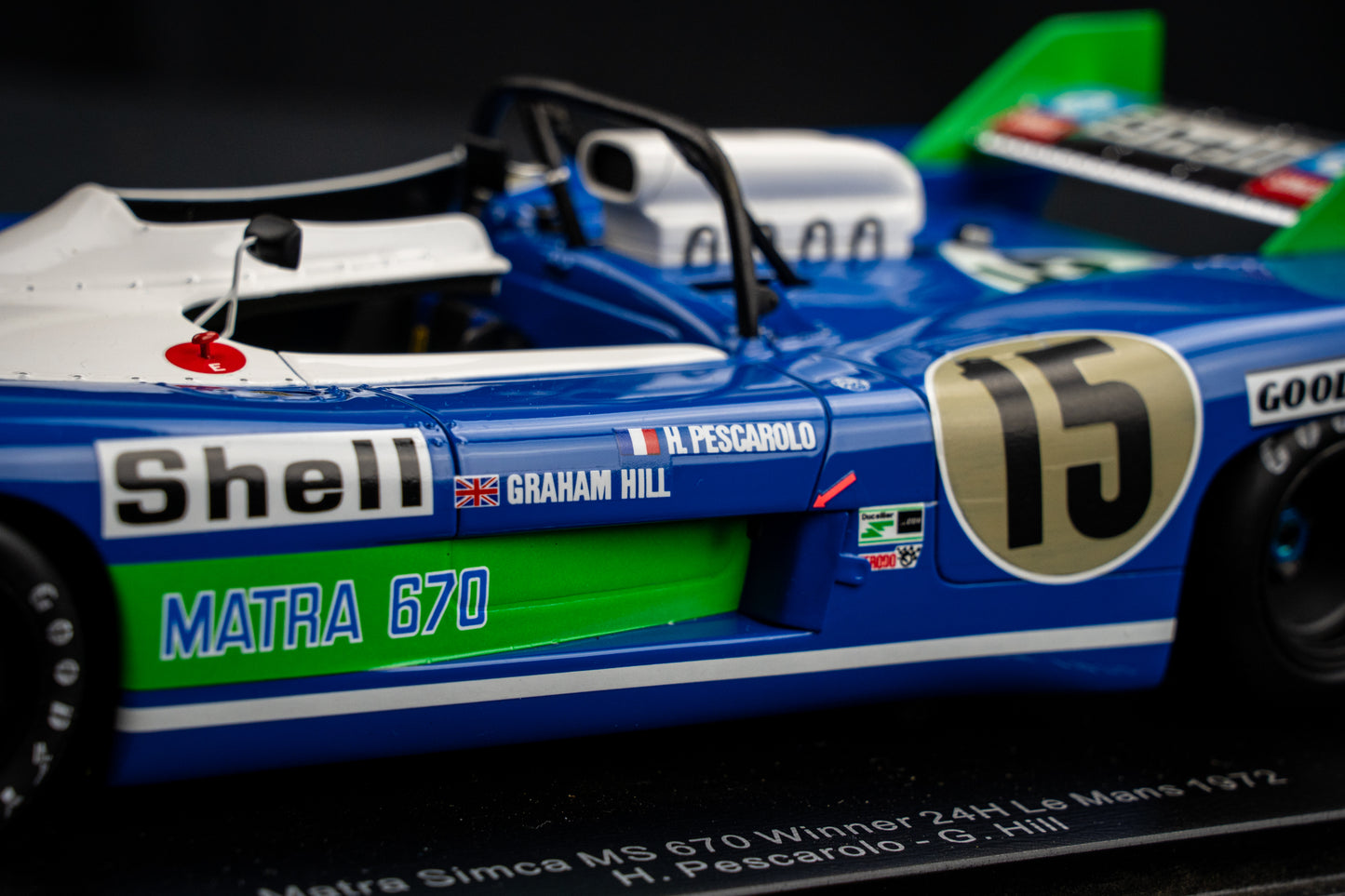 Matra Simca MS670 #15 Pescarolo / Hill Sieger 24h LeMans 1972 1:18 Spark