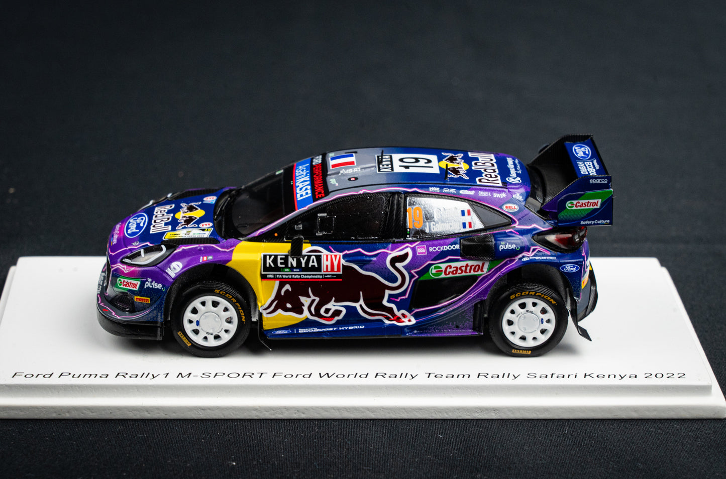 Ford Puma Rallye1 #19 S. Loeb / Galmiche - Safari Rallye Kenya 2022 - Spark 1:43