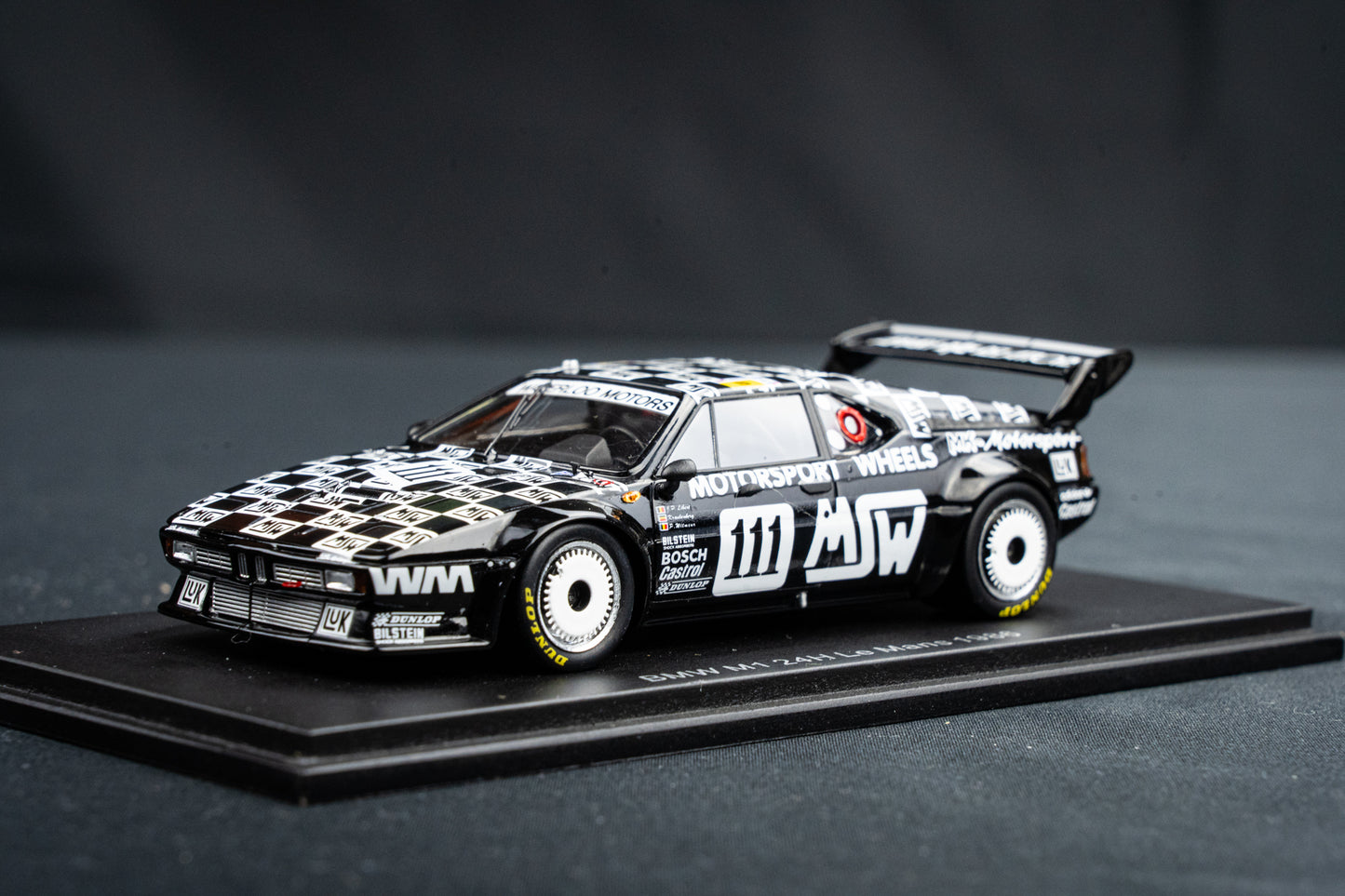 BMW M1 #111 Libert / Witmeur / Krankenberg - 24h LeMans 1986 - Spark 1:43
