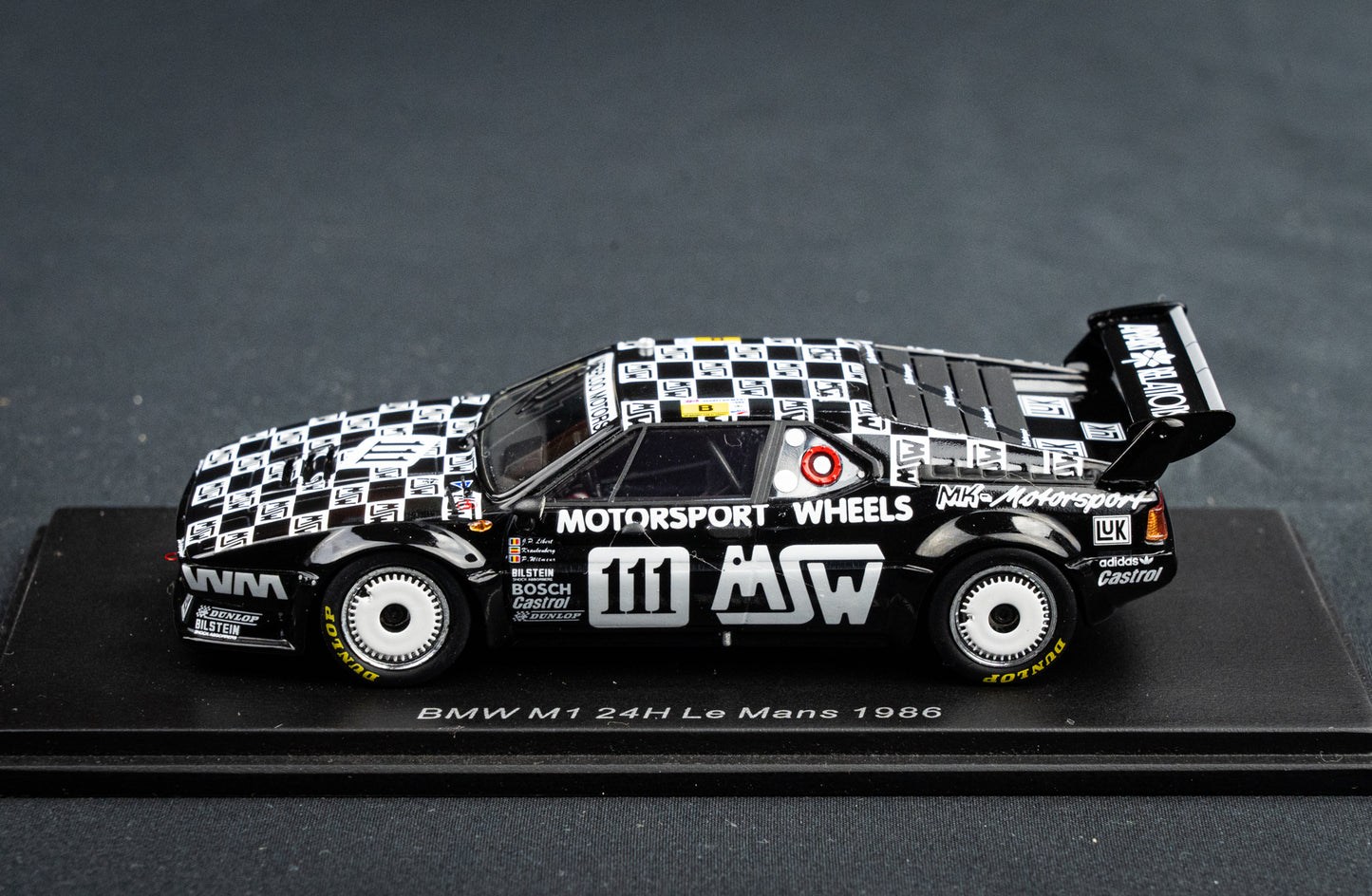BMW M1 #111 Libert / Witmeur / Krankenberg - 24h LeMans 1986 - Spark 1:43