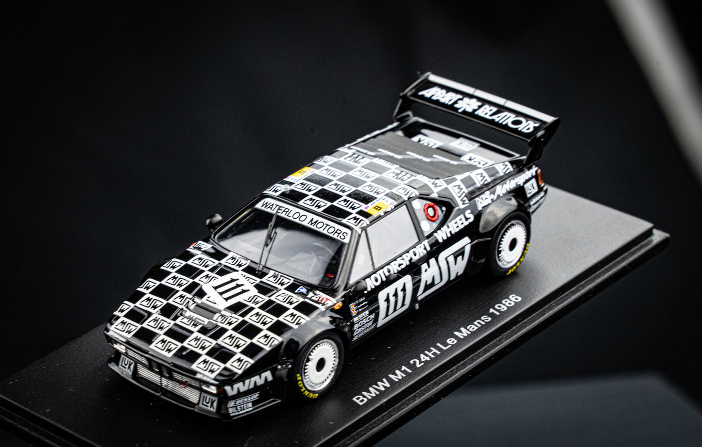 BMW M1 #111 Libert / Witmeur / Krankenberg - 24h LeMans 1986 - Spark 1:43