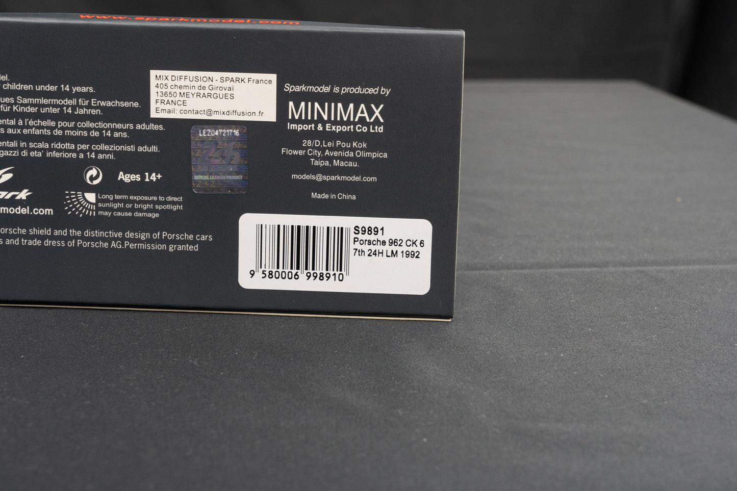 Porsche 962C #51 Nielsen / Lavaggi / Reuter - 24h LeMans 1992 - Spark 1:43