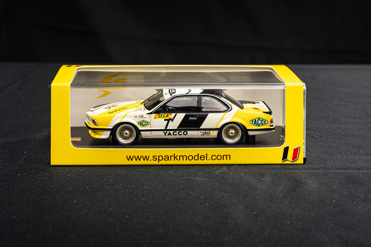 BMW 635csi #7 lim. 300 pcs. Fevrot / di Gioia / Delavallade - 24h Spa 1988 Spark 1:43