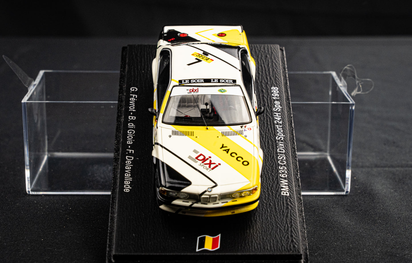 BMW 635csi #7 lim. 300 pcs. Fevrot / di Gioia / Delavallade - 24h Spa 1988 Spark 1:43