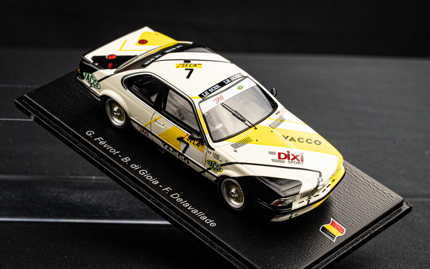 BMW 635csi #7 lim. 300 pcs. Fevrot / di Gioia / Delavallade - 24h Spa 1988 Spark 1:43