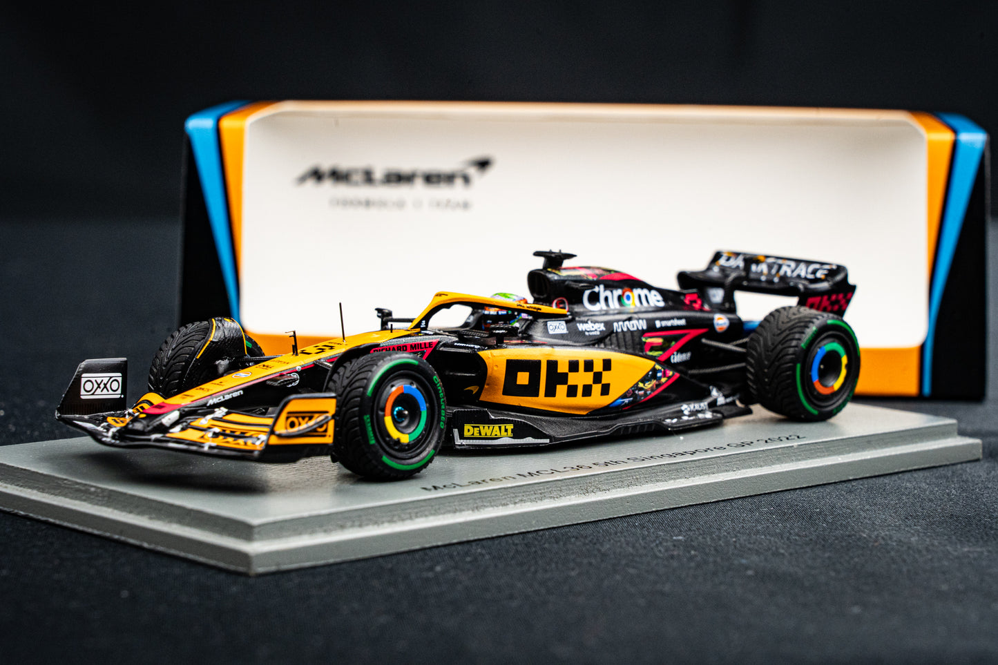 McLaren MCL36 #3 D. Ricciardo - P5 GP Singapore 2022 - Spark 1:43