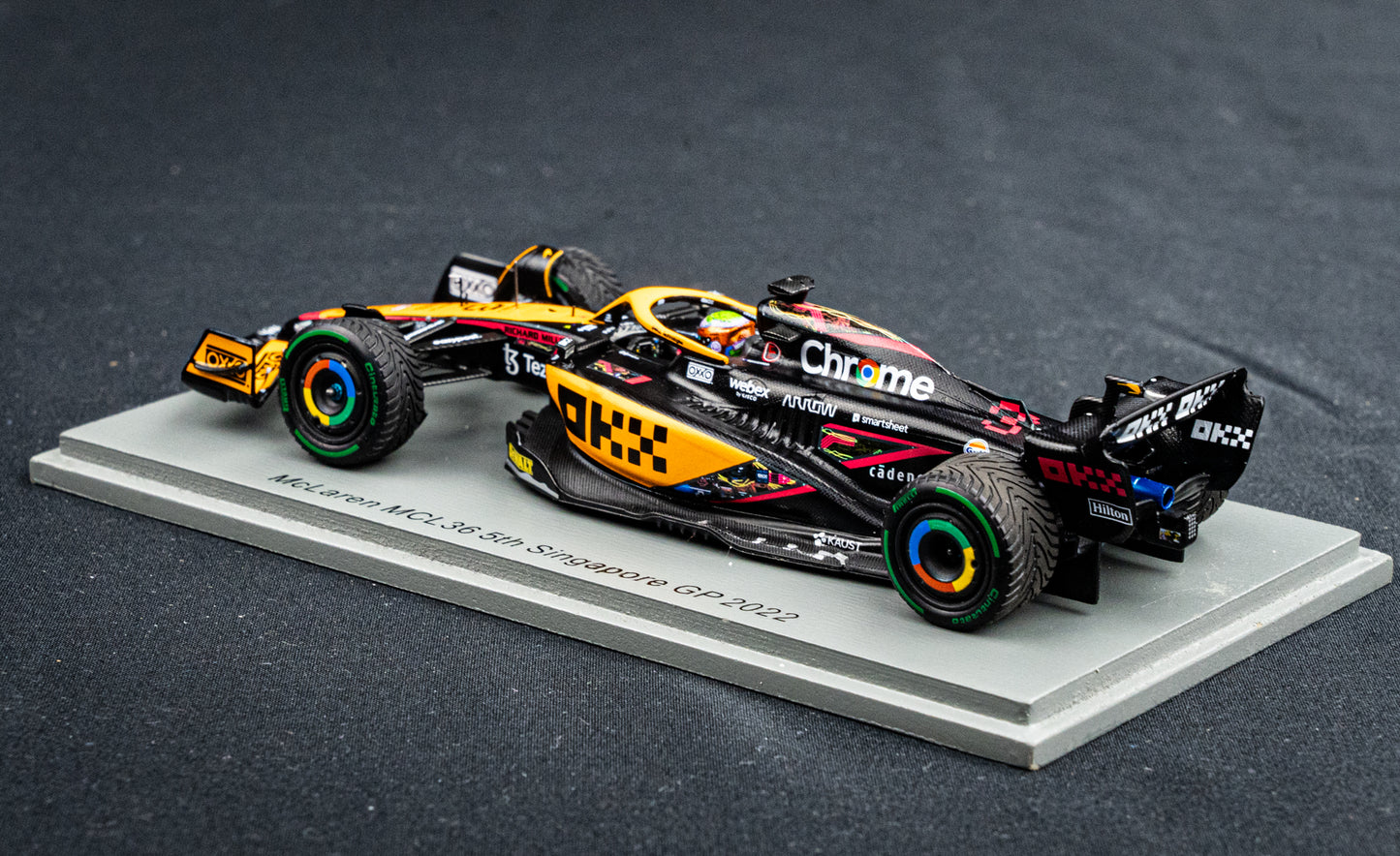 McLaren MCL36 #3 D. Ricciardo - P5 GP Singapore 2022 - Spark 1:43