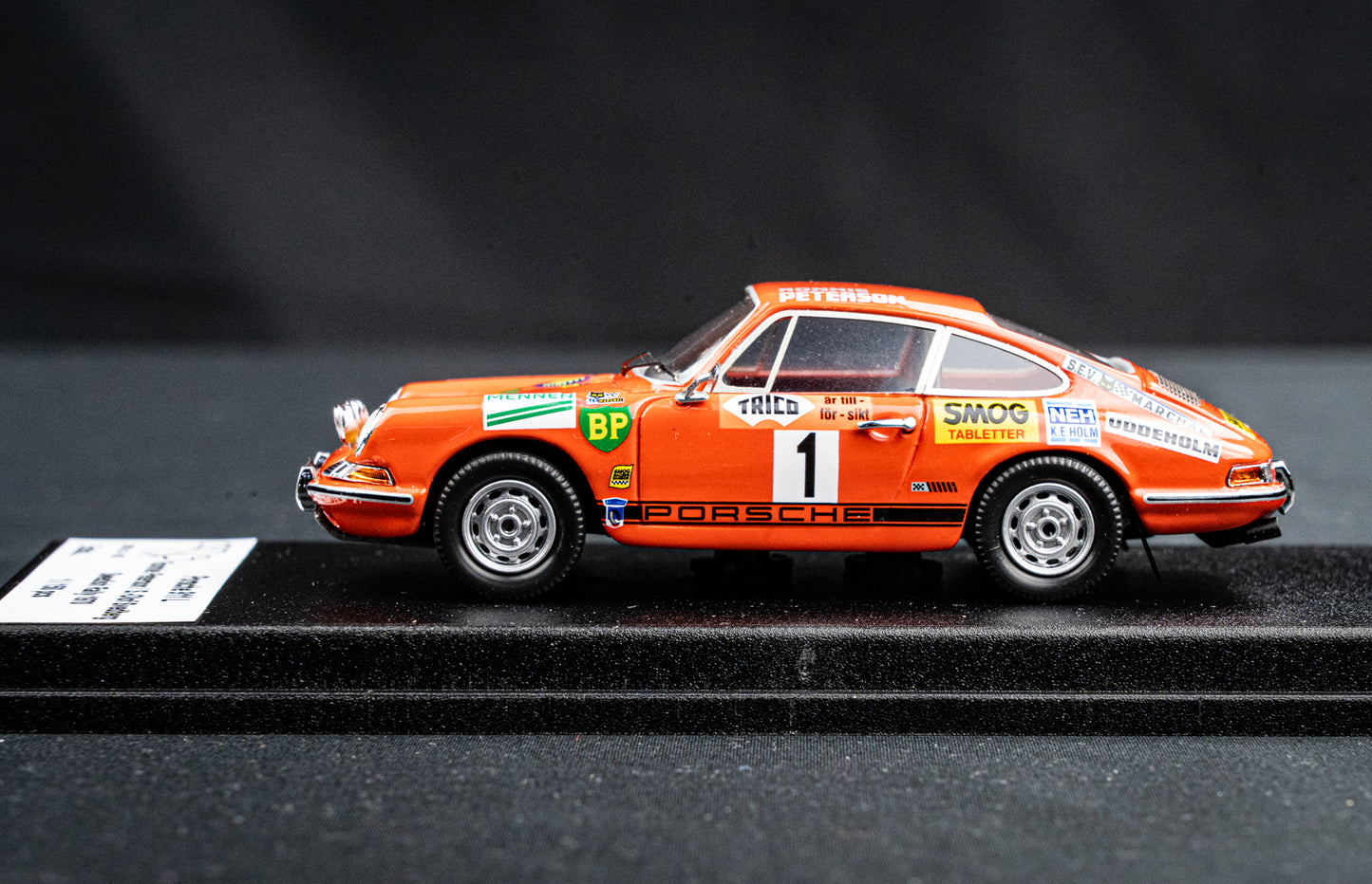 Porsche 911 L #1 Ronnie Peterson / Svedberg - Rallye Schweden 1970 lim. 150 Stk. Trofeu DSN 1:43