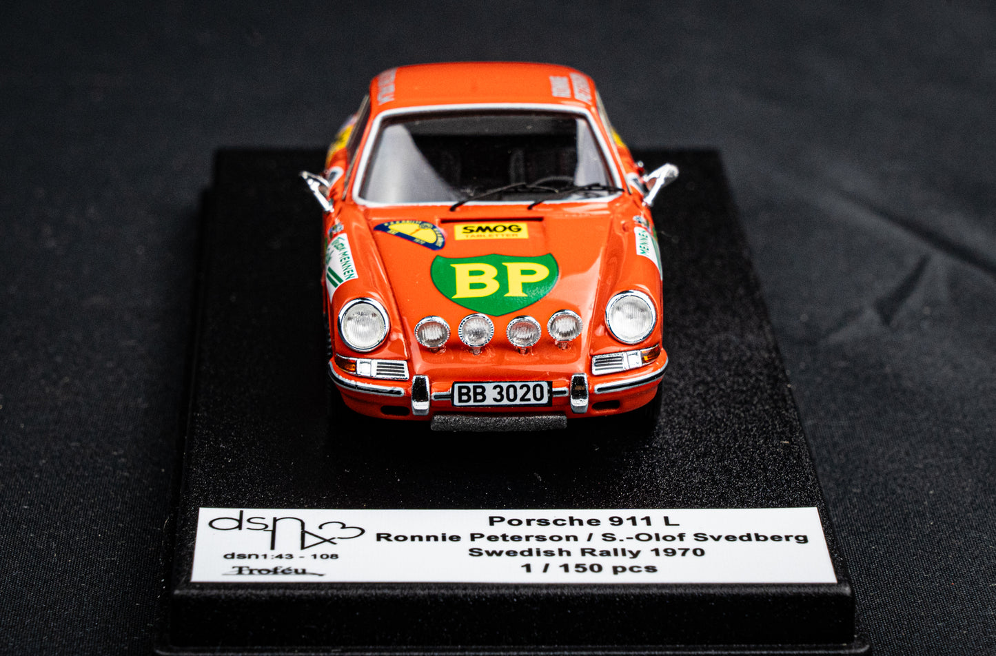 Porsche 911 L #1 Ronnie Peterson / Svedberg - Rallye Schweden 1970 lim. 150 Stk. Trofeu DSN 1:43