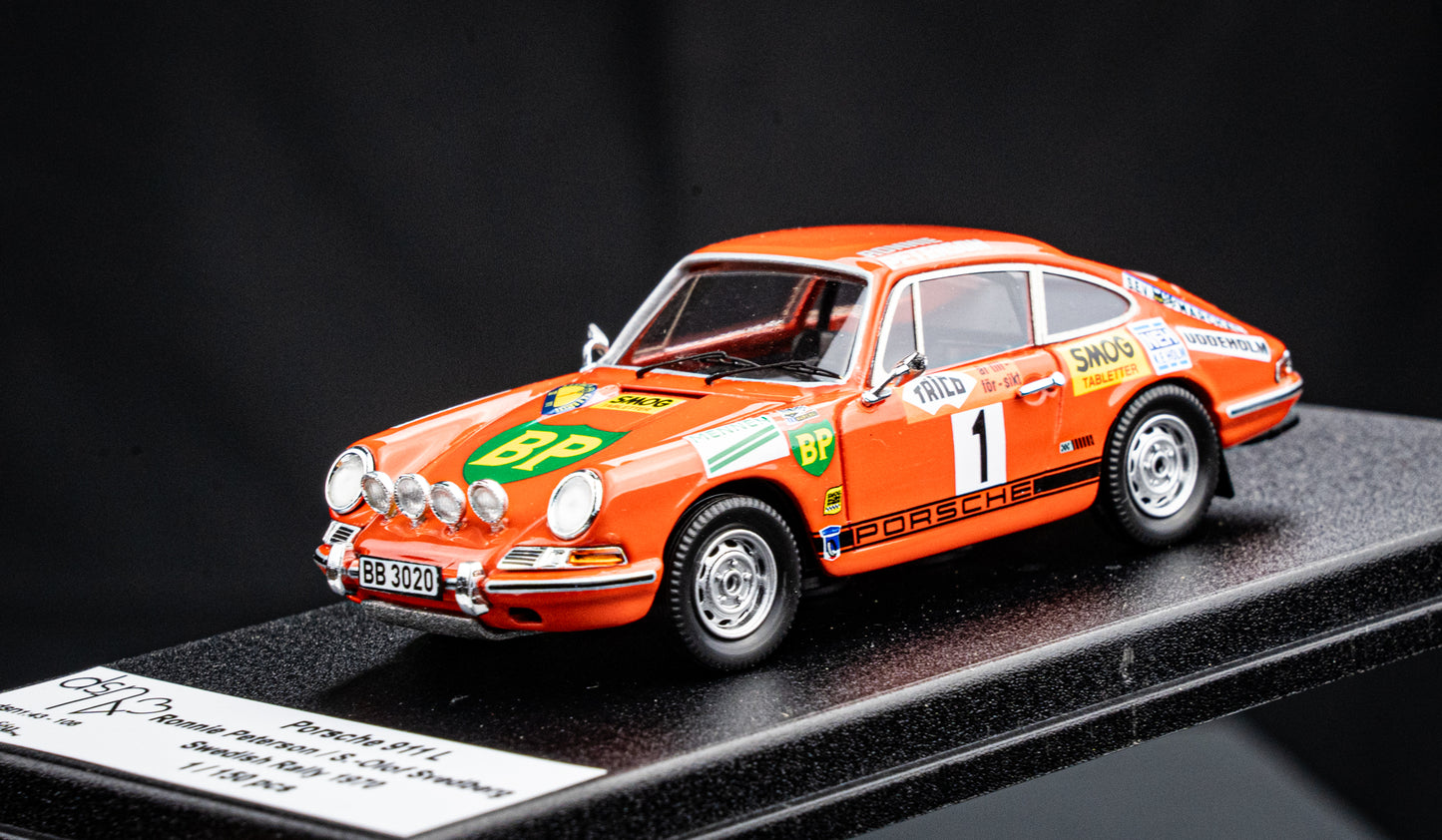 Porsche 911 L #1 Ronnie Peterson / Svedberg - Rallye Schweden 1970 lim. 150 Stk. Trofeu DSN 1:43