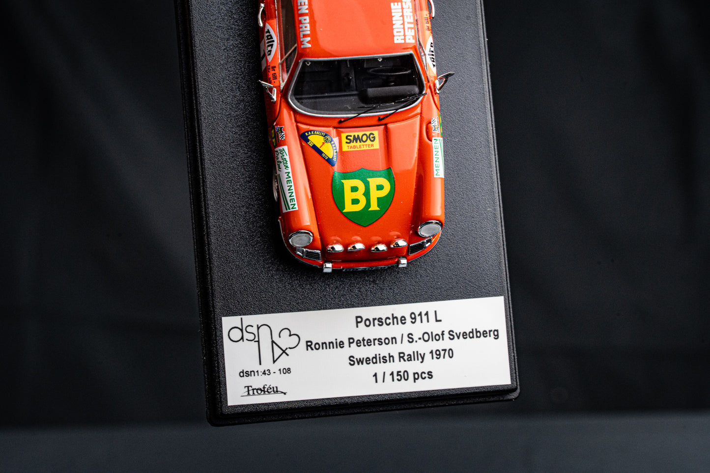 Porsche 911 L #1 Ronnie Peterson / Svedberg - Rallye Schweden 1970 lim. 150 Stk. Trofeu DSN 1:43