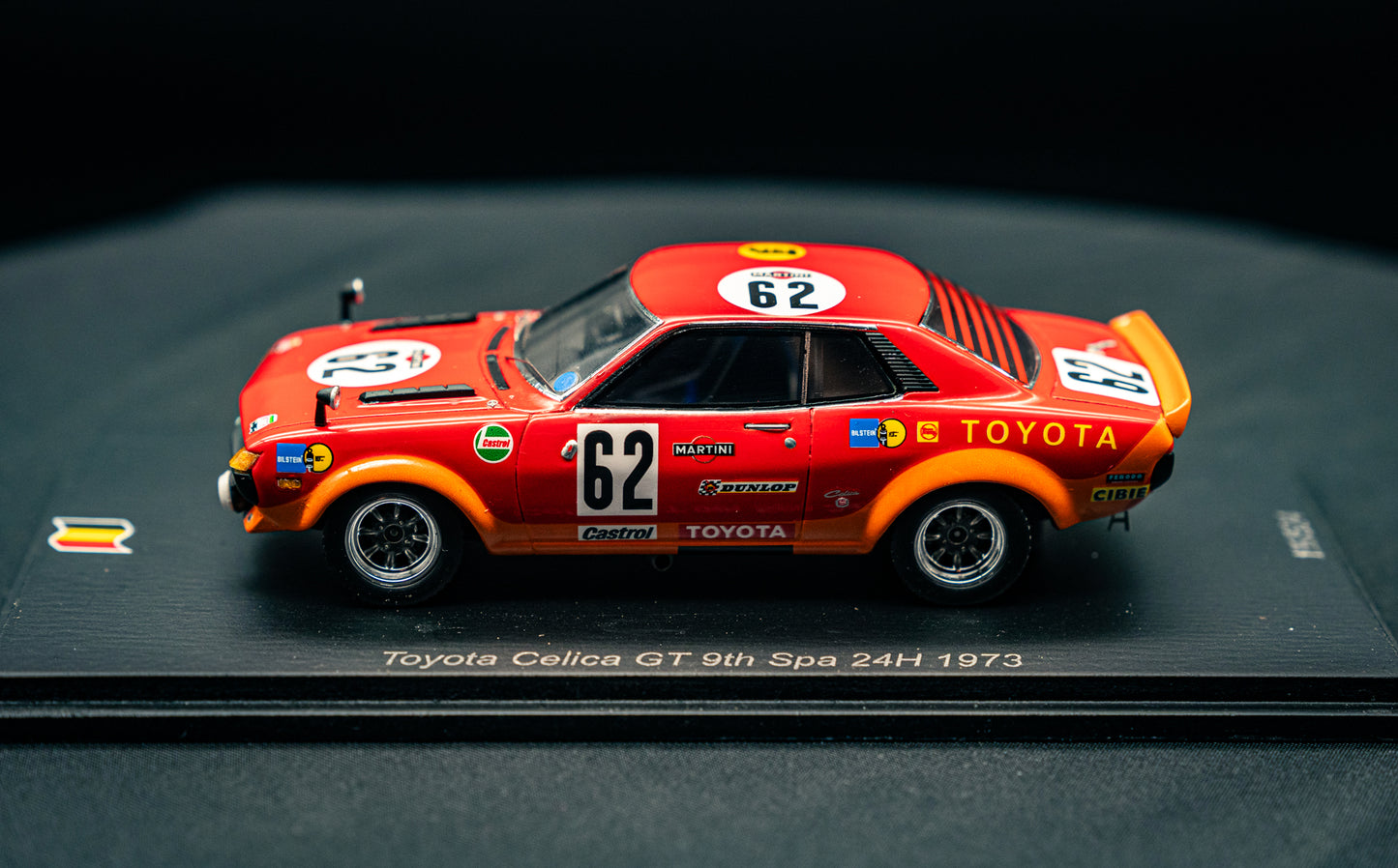 Toyota Celica GT #62 O.Andersson / F. Kottulinsky 9th 24h Spa 1973 - Spark 1:43