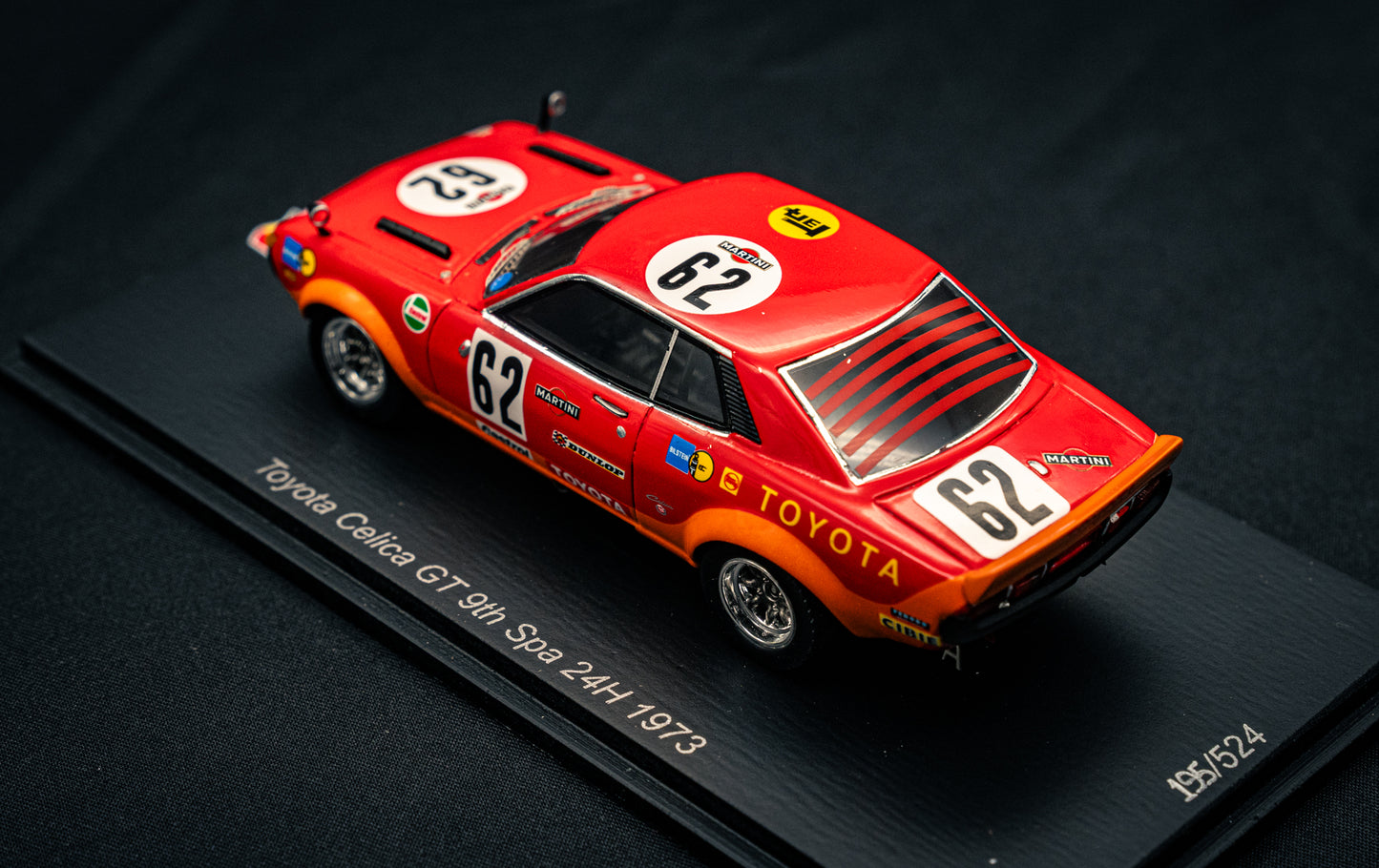 Toyota Celica GT #62 O.Andersson / F. Kottulinsky 9th 24h Spa 1973 - Spark 1:43