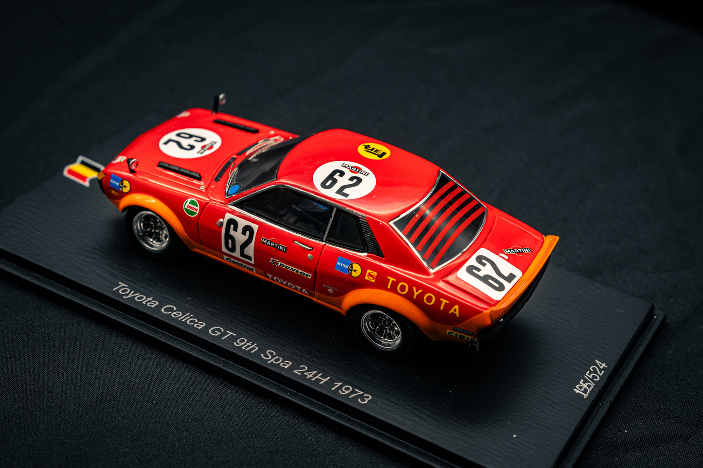 Toyota Celica GT #62 O.Andersson / F. Kottulinsky 9th 24h Spa 1973 - Spark 1:43
