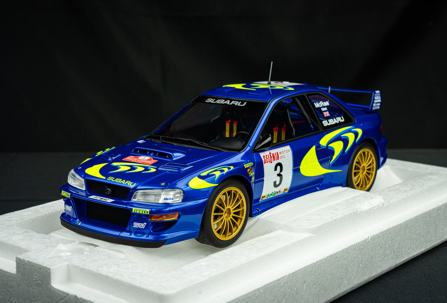 Colin McRae / N. Grist - Subaru Impreza WRC S5 #3 Sieger Rallye San Remo 1997, TSM 1:18