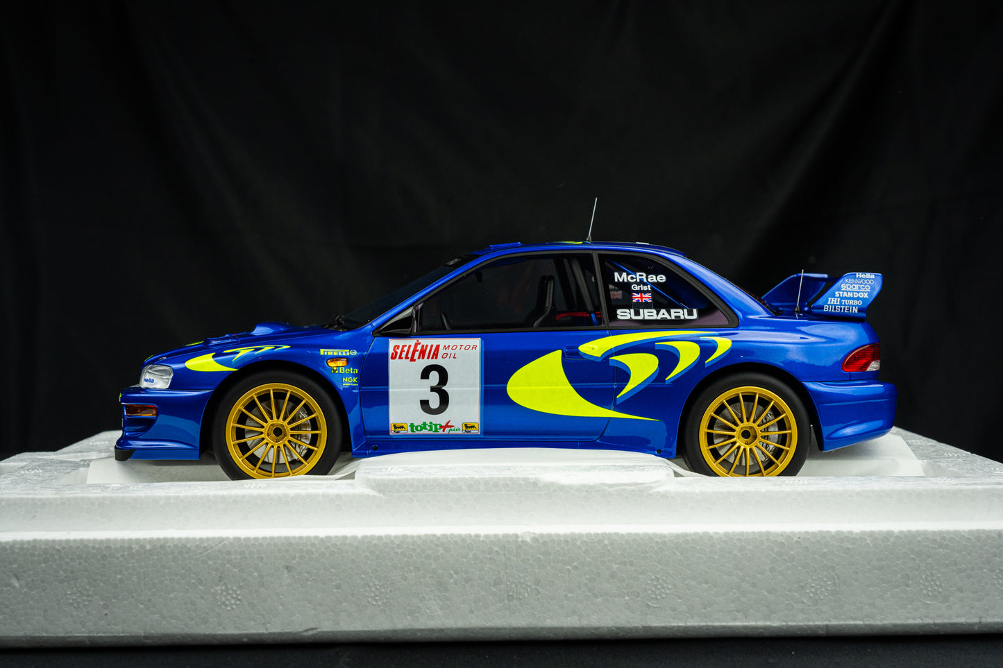 Colin McRae / N. Grist - Subaru Impreza WRC S5 #3 Sieger Rallye San Remo 1997, TSM 1:18
