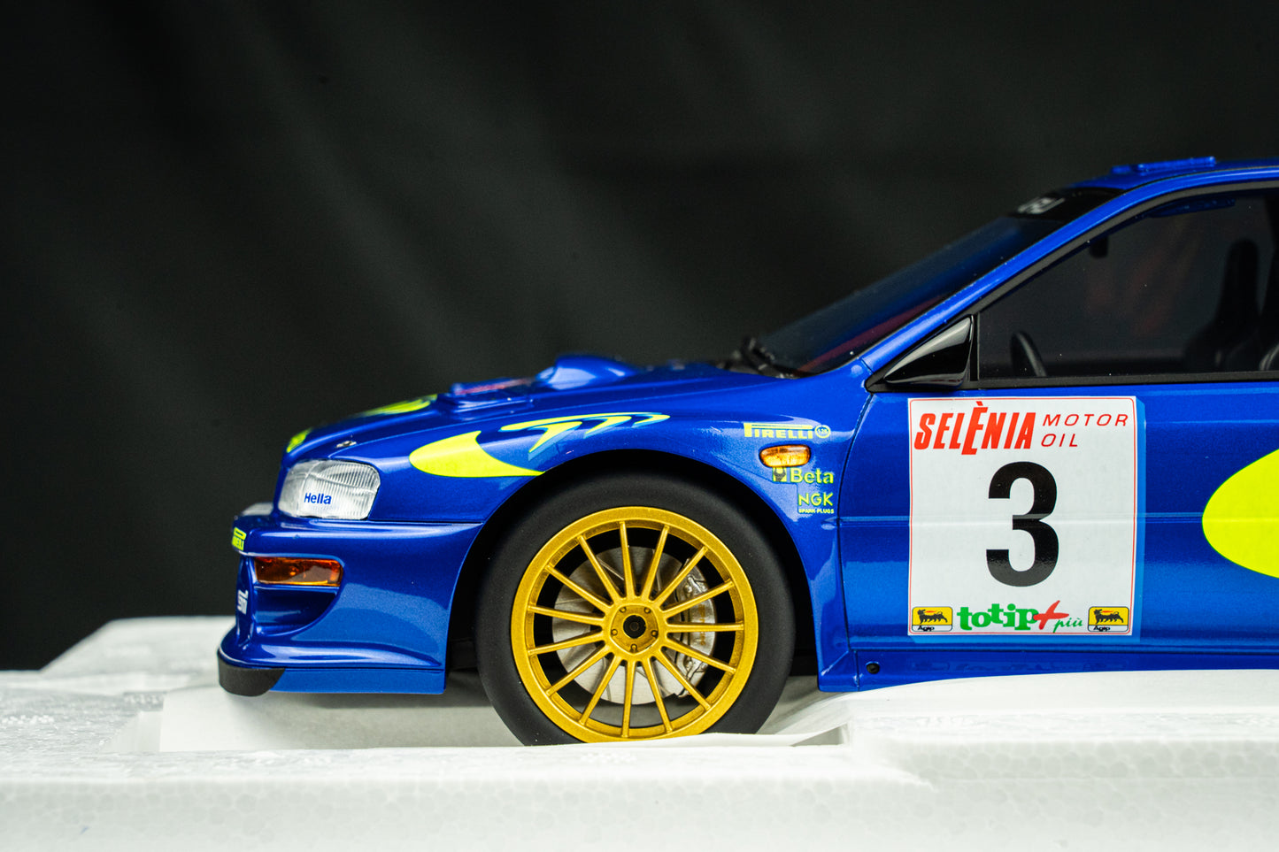 Colin McRae / N. Grist - Subaru Impreza WRC S5 #3 Sieger Rallye San Remo 1997, TSM 1:18