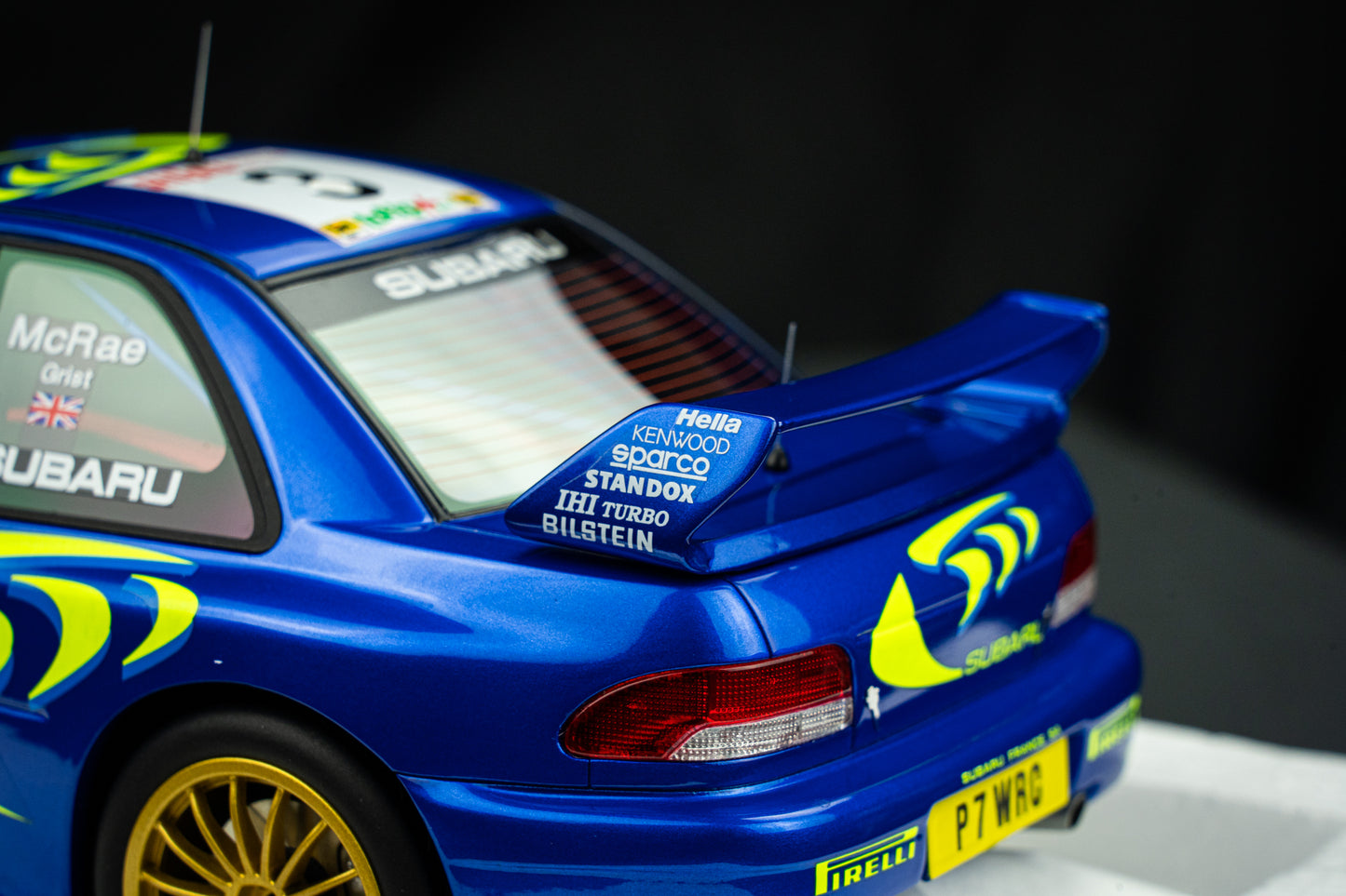 Colin McRae / N. Grist - Subaru Impreza WRC S5 #3 Sieger Rallye San Remo 1997, TSM 1:18
