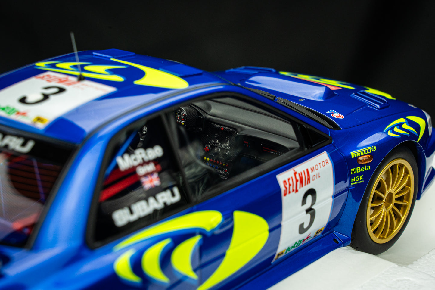 Colin McRae / N. Grist - Subaru Impreza WRC S5 #3 Sieger Rallye San Remo 1997, TSM 1:18