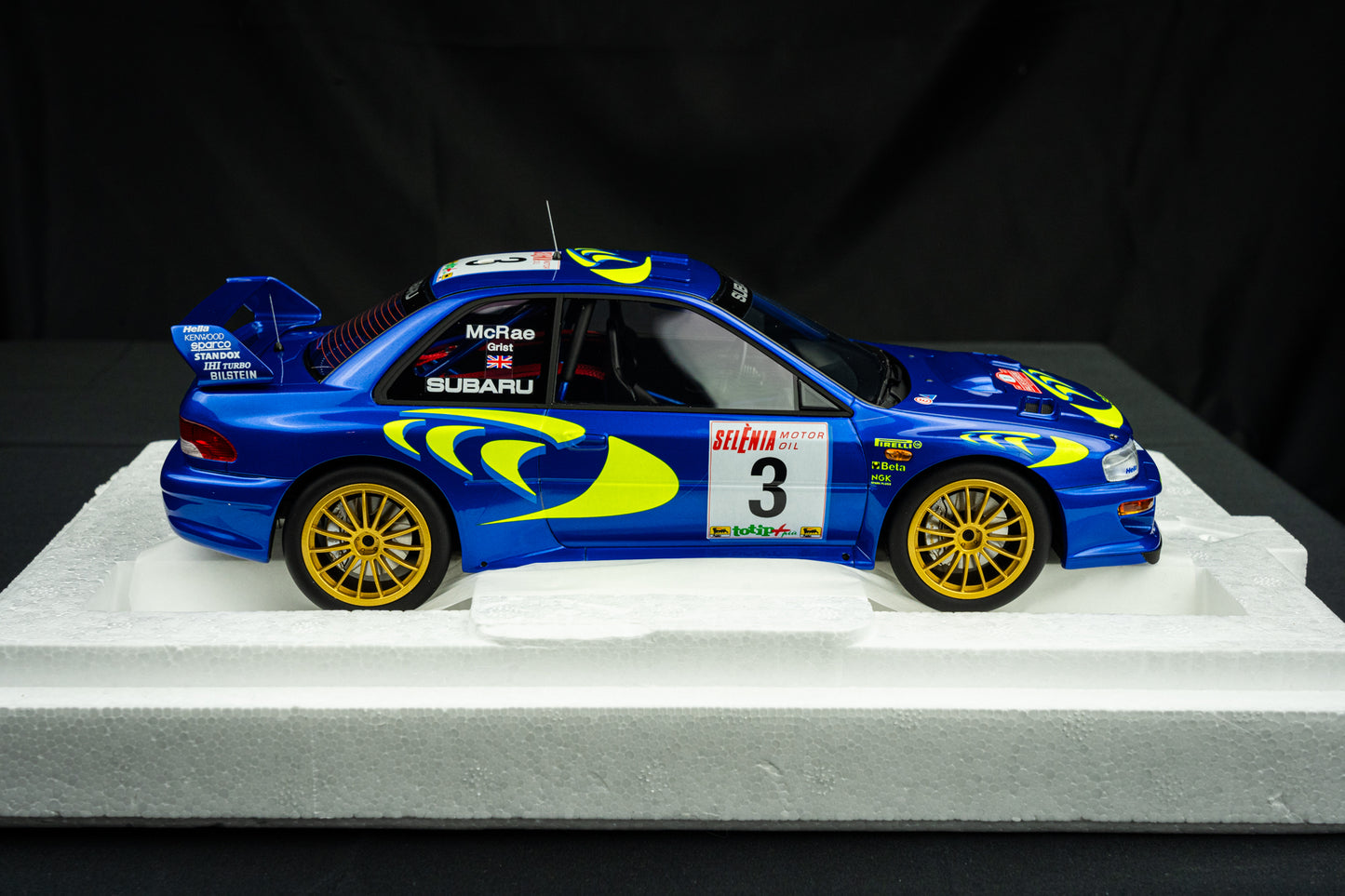 Colin McRae / N. Grist - Subaru Impreza WRC S5 #3 Sieger Rallye San Remo 1997, TSM 1:18
