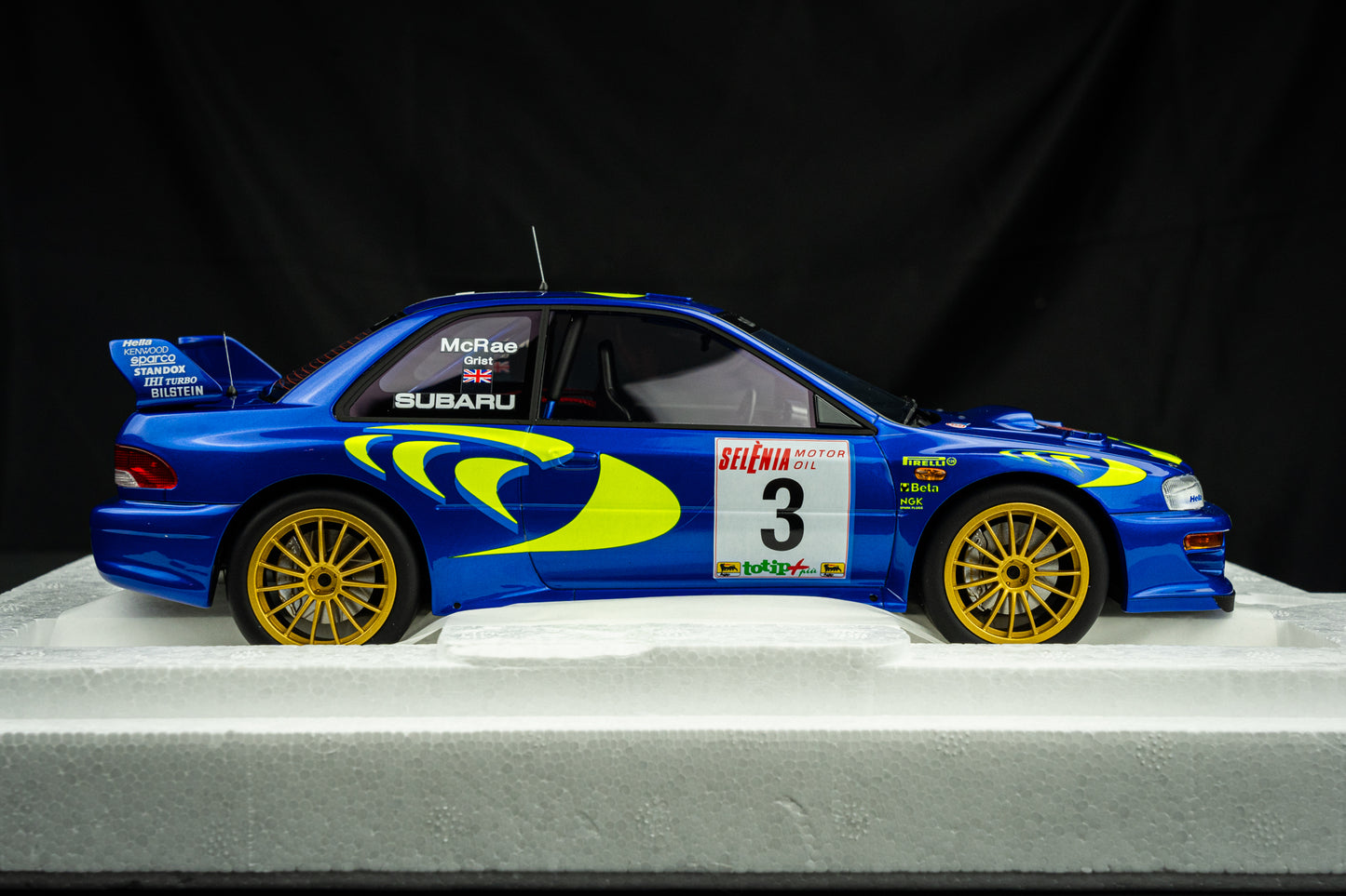 Colin McRae / N. Grist - Subaru Impreza WRC S5 #3 Sieger Rallye San Remo 1997, TSM 1:18