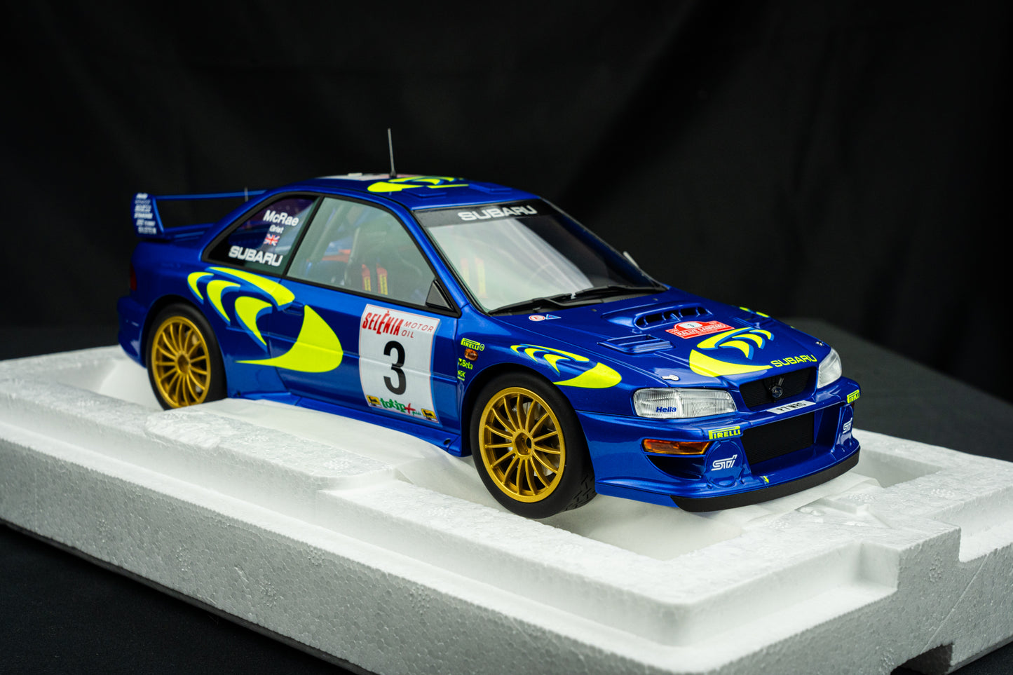 Colin McRae / N. Grist - Subaru Impreza WRC S5 #3 Sieger Rallye San Remo 1997, TSM 1:18