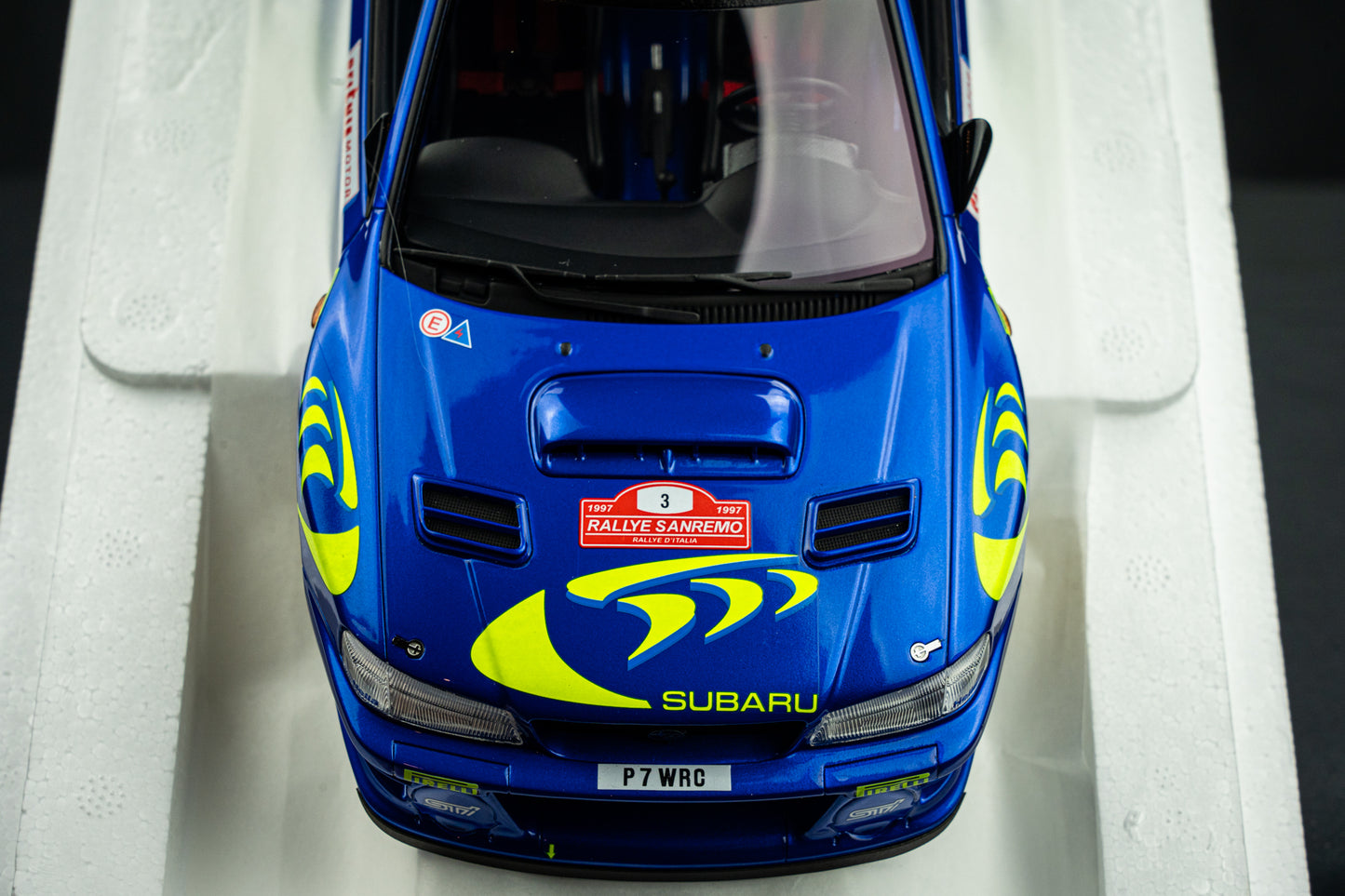 Colin McRae / N. Grist - Subaru Impreza WRC S5 #3 Sieger Rallye San Remo 1997, TSM 1:18