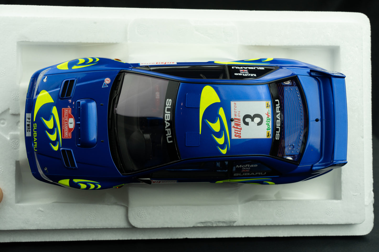 Colin McRae / N. Grist - Subaru Impreza WRC S5 #3 Sieger Rallye San Remo 1997, TSM 1:18