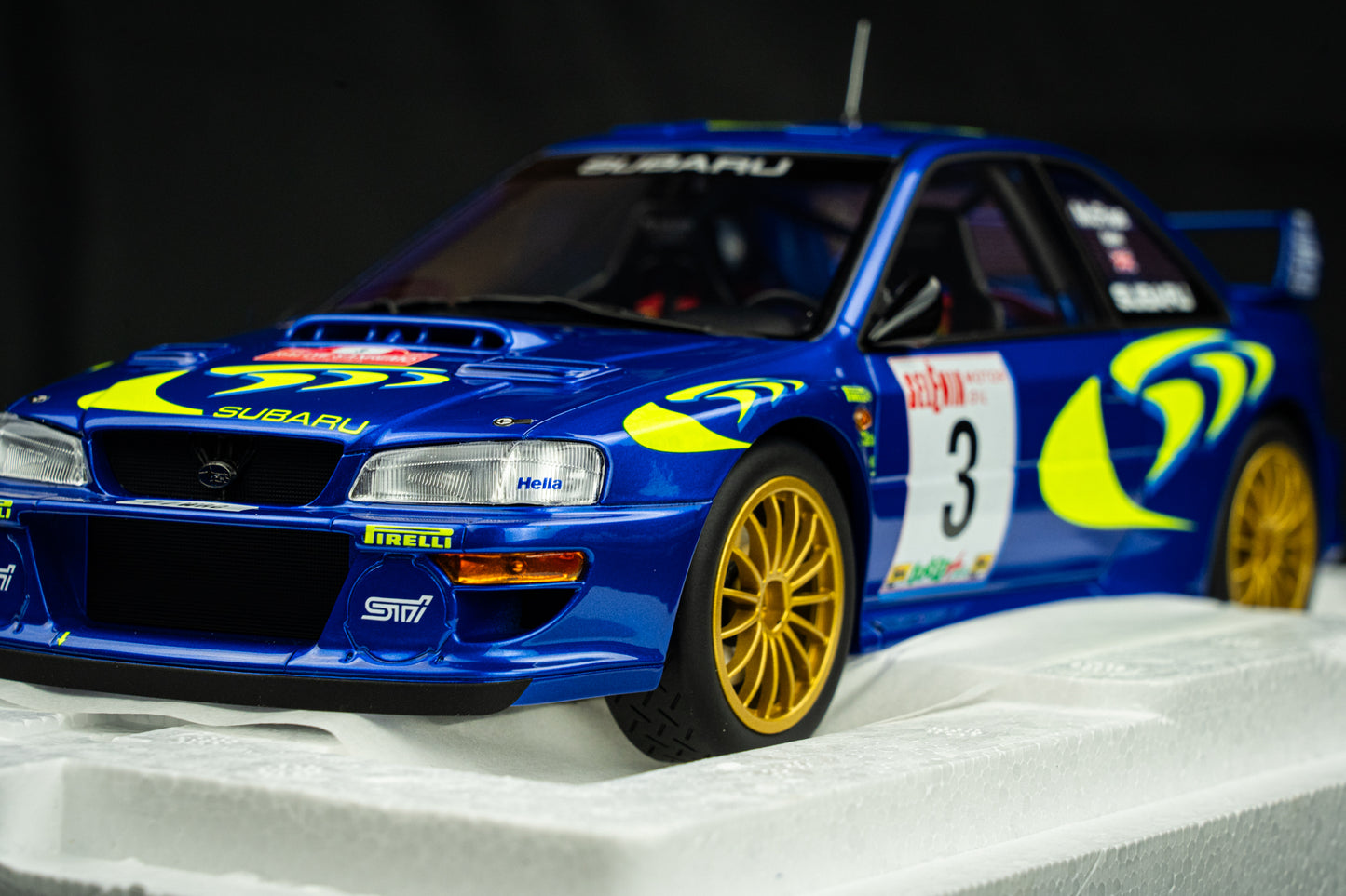 Colin McRae / N. Grist - Subaru Impreza WRC S5 #3 Sieger Rallye San Remo 1997, TSM 1:18