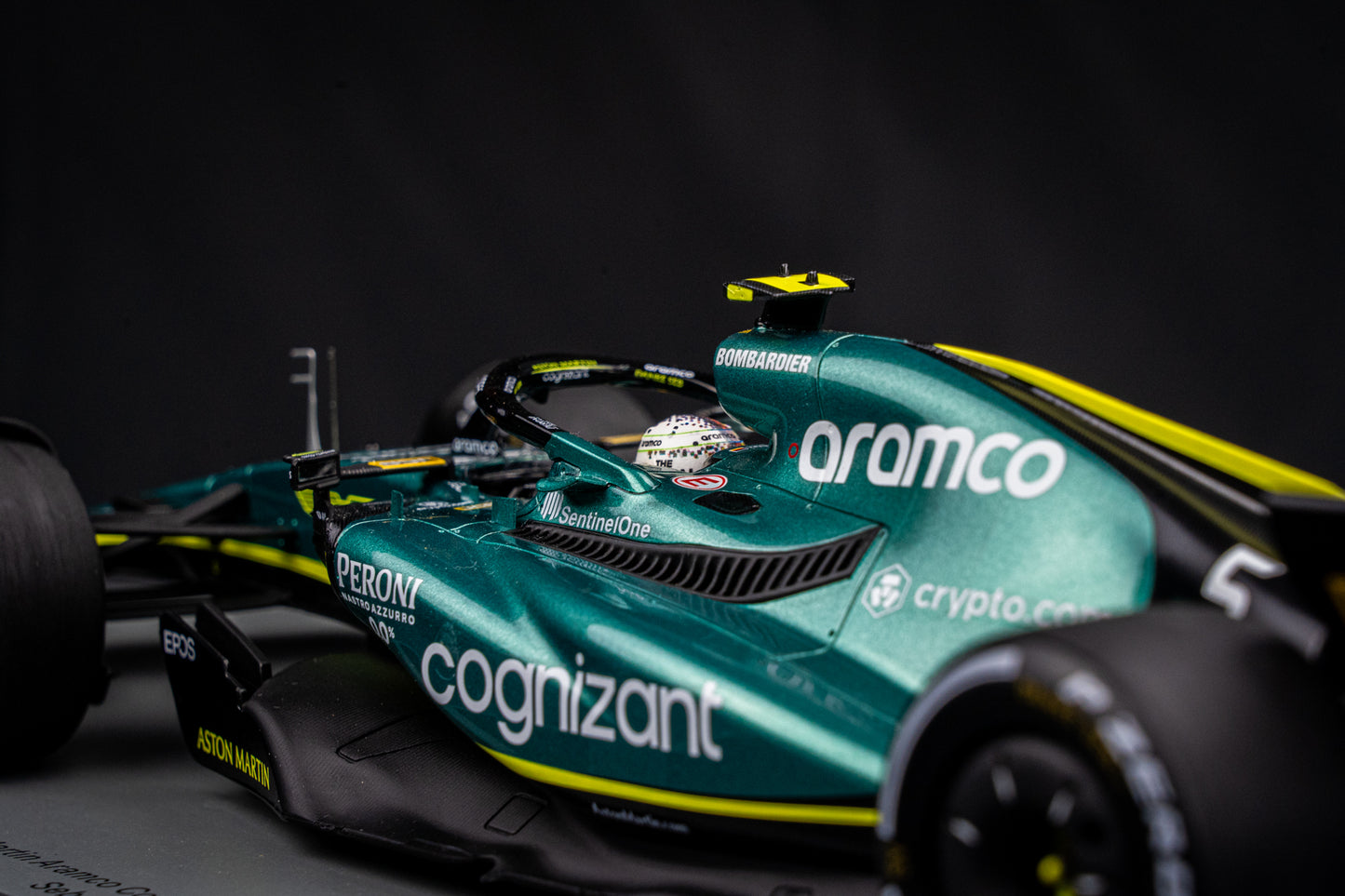 Aston Martin AMR22 #5 Sebastian Vettel "Last Race" - GP Abu Dhabi 2022 - Spark 1:18