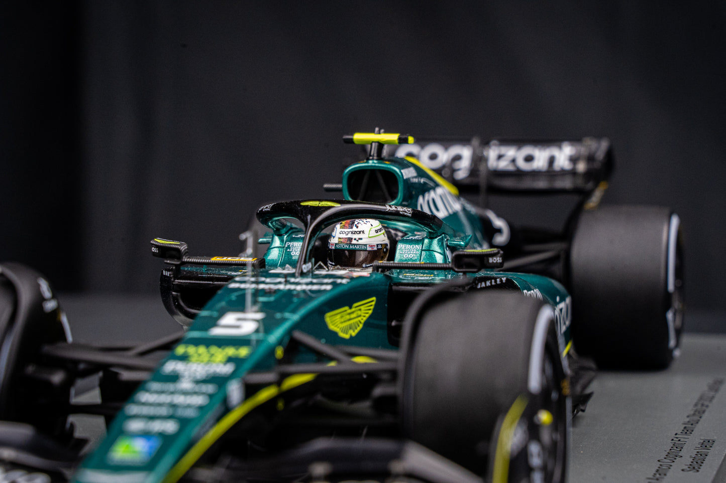 Aston Martin AMR22 #5 Sebastian Vettel "Last Race" - GP Abu Dhabi 2022 - Spark 1:18