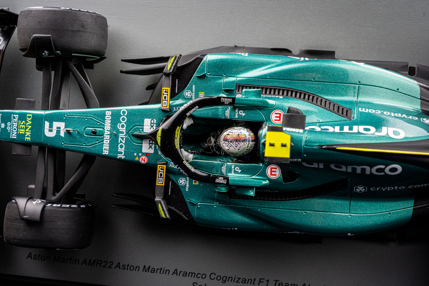 Aston Martin AMR22 #5 Sebastian Vettel "Last Race" - GP Abu Dhabi 2022 - Spark 1:18