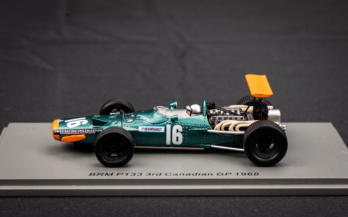 BRM P133 #16 Pedro Rodriguez - 3rd Canadian GP 1968 - Spark 1:43