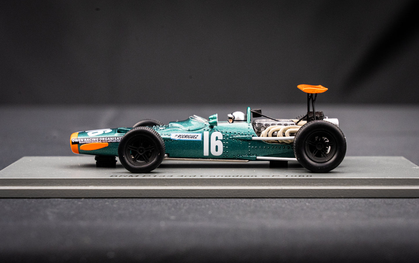 BRM P133 #16 Pedro Rodriguez - 3rd Canadian GP 1968 - Spark 1:43