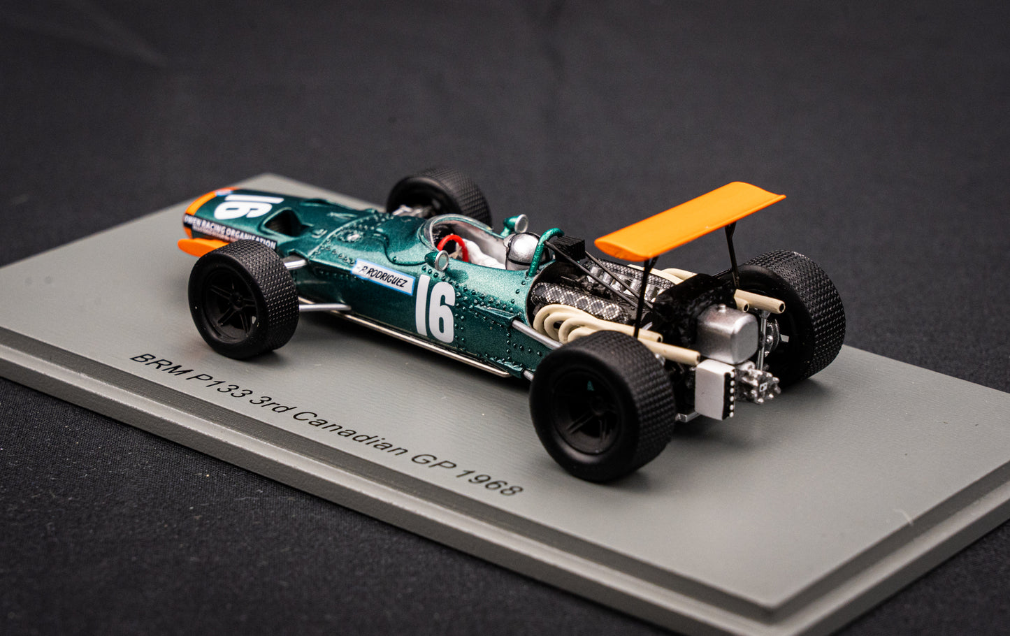 BRM P133 #16 Pedro Rodriguez - 3rd Canadian GP 1968 - Spark 1:43