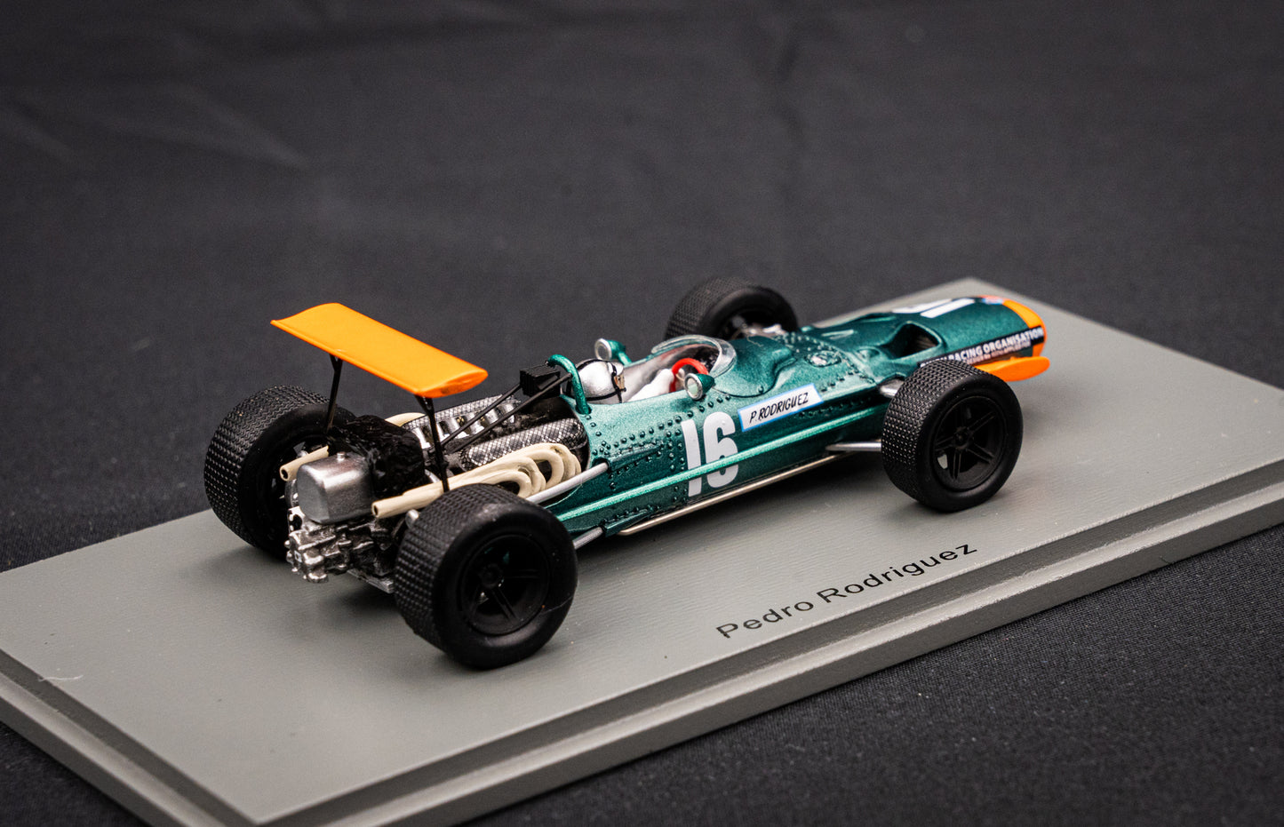 BRM P133 #16 Pedro Rodriguez - 3rd Canadian GP 1968 - Spark 1:43