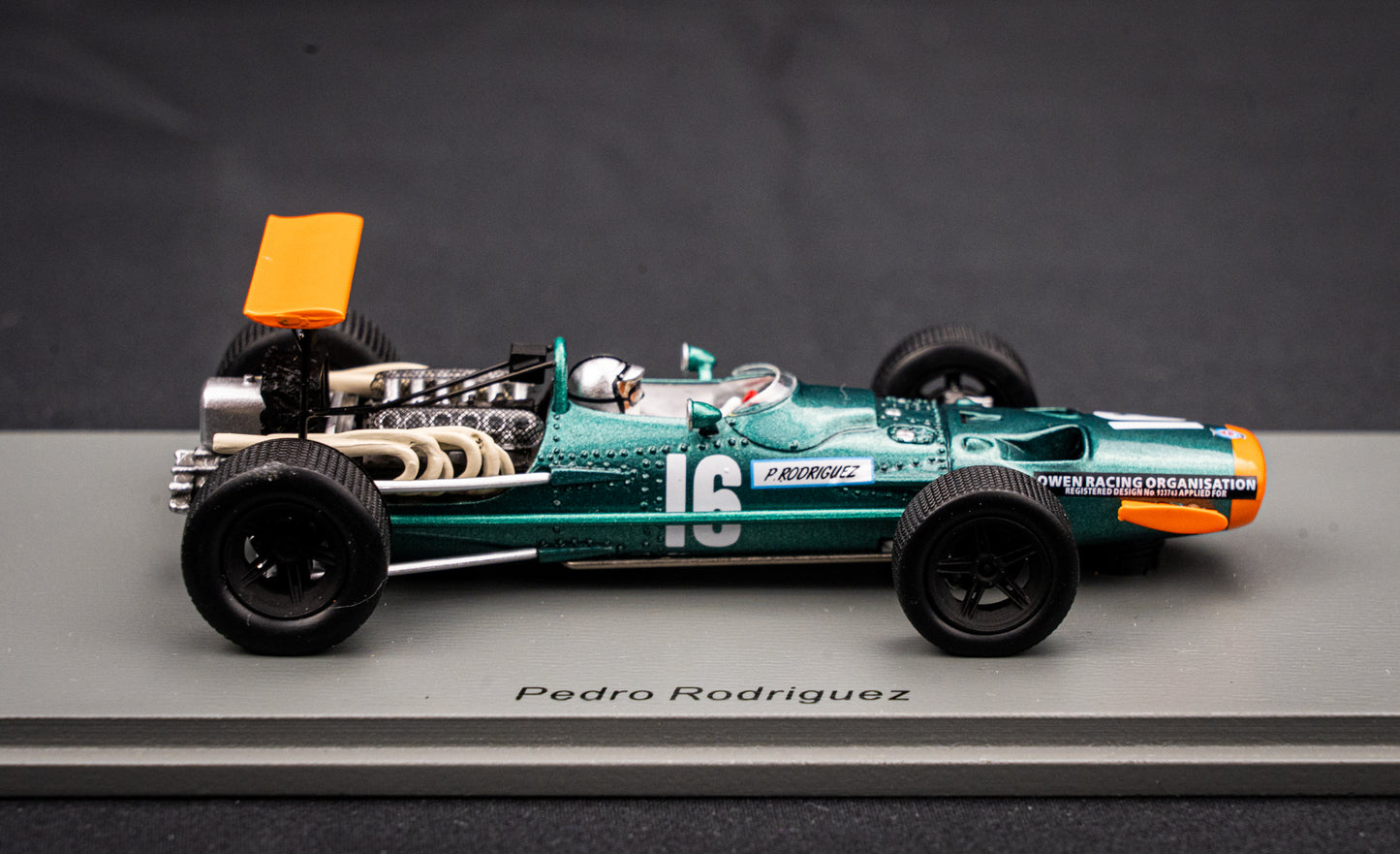 BRM P133 #16 Pedro Rodriguez - 3rd Canadian GP 1968 - Spark 1:43