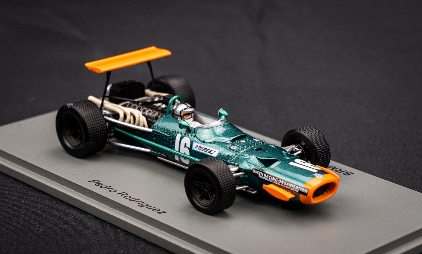 BRM P133 #16 Pedro Rodriguez - 3rd Canadian GP 1968 - Spark 1:43